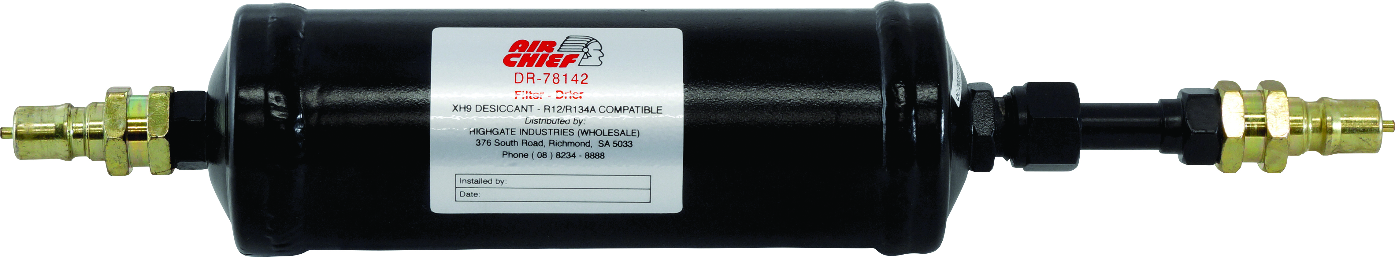DRIER, QC-QC, 350X64, INLINE CATERPILLAR, INCLUDES ORIFICE