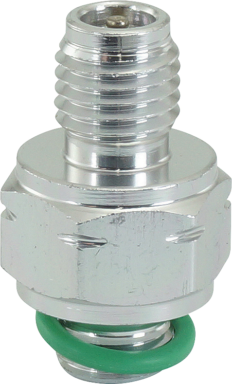 DRIER, ADAPTOR, FEMALE SWITCH PORT TO M10 X 1.25 INCH DILL, 3/8 INCH 24UNF TO M10 X 1.25 INCH