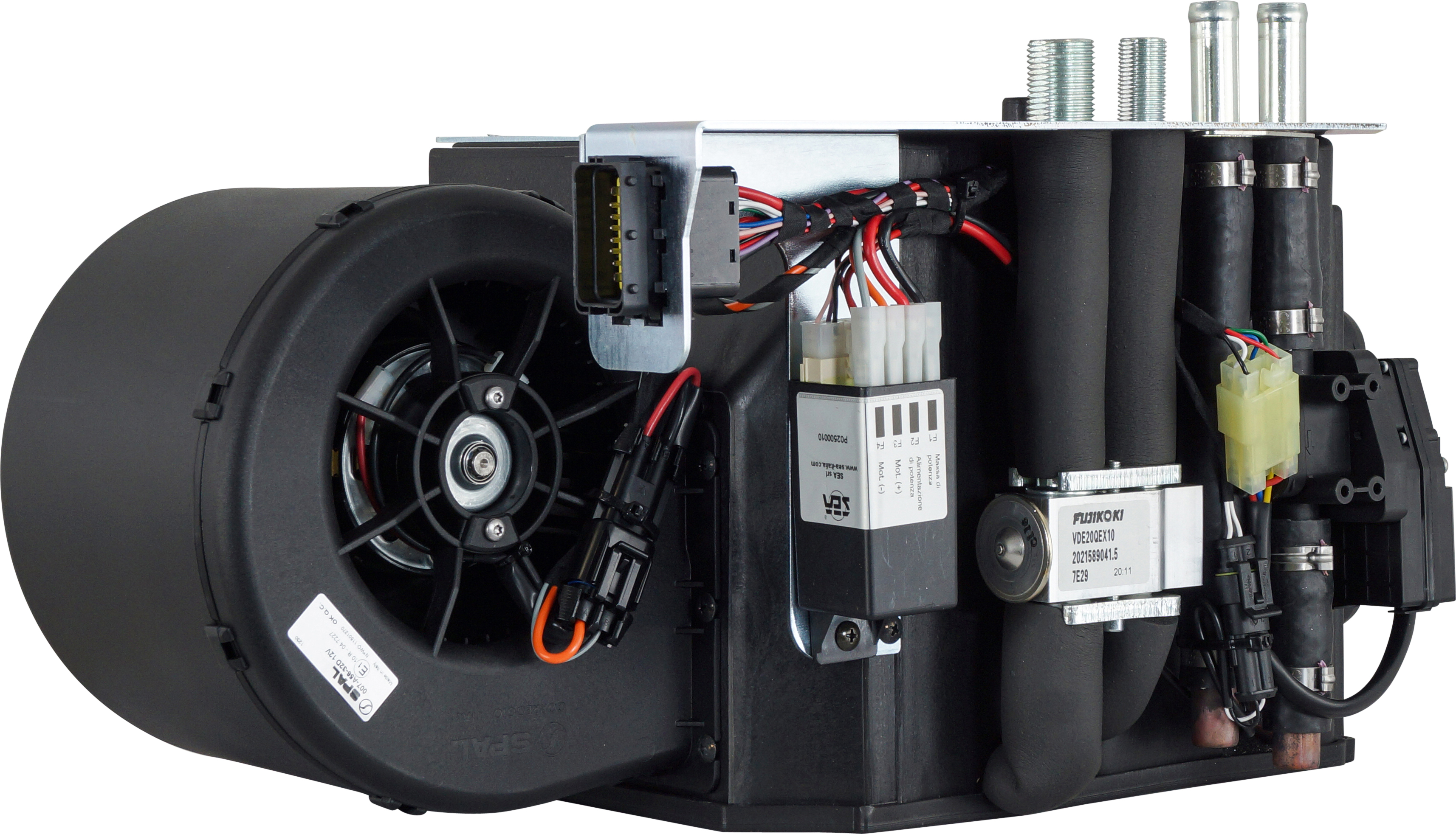 HVAC UNIT ASSEMBLY, MIDI, AUTOCLIMA, 12V, 9.8 KW, UNDERSEAT, WITH HEATER