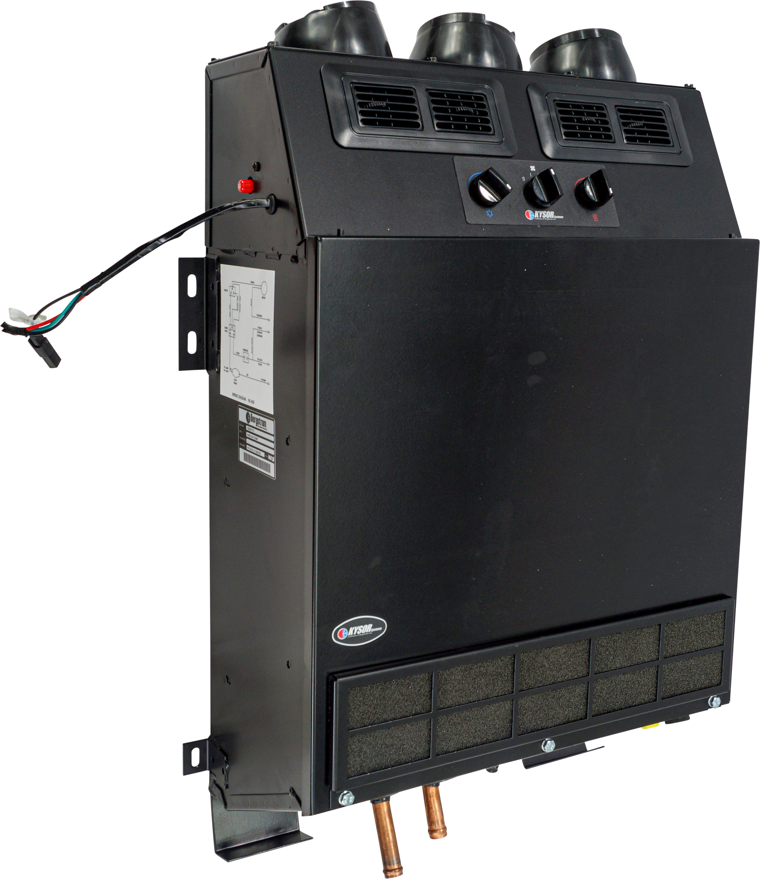 EVAPORATOR UNIT, BERGSTROM, KK-600, WALL MOUNT, 24V, COOL & HEAT, BLACK