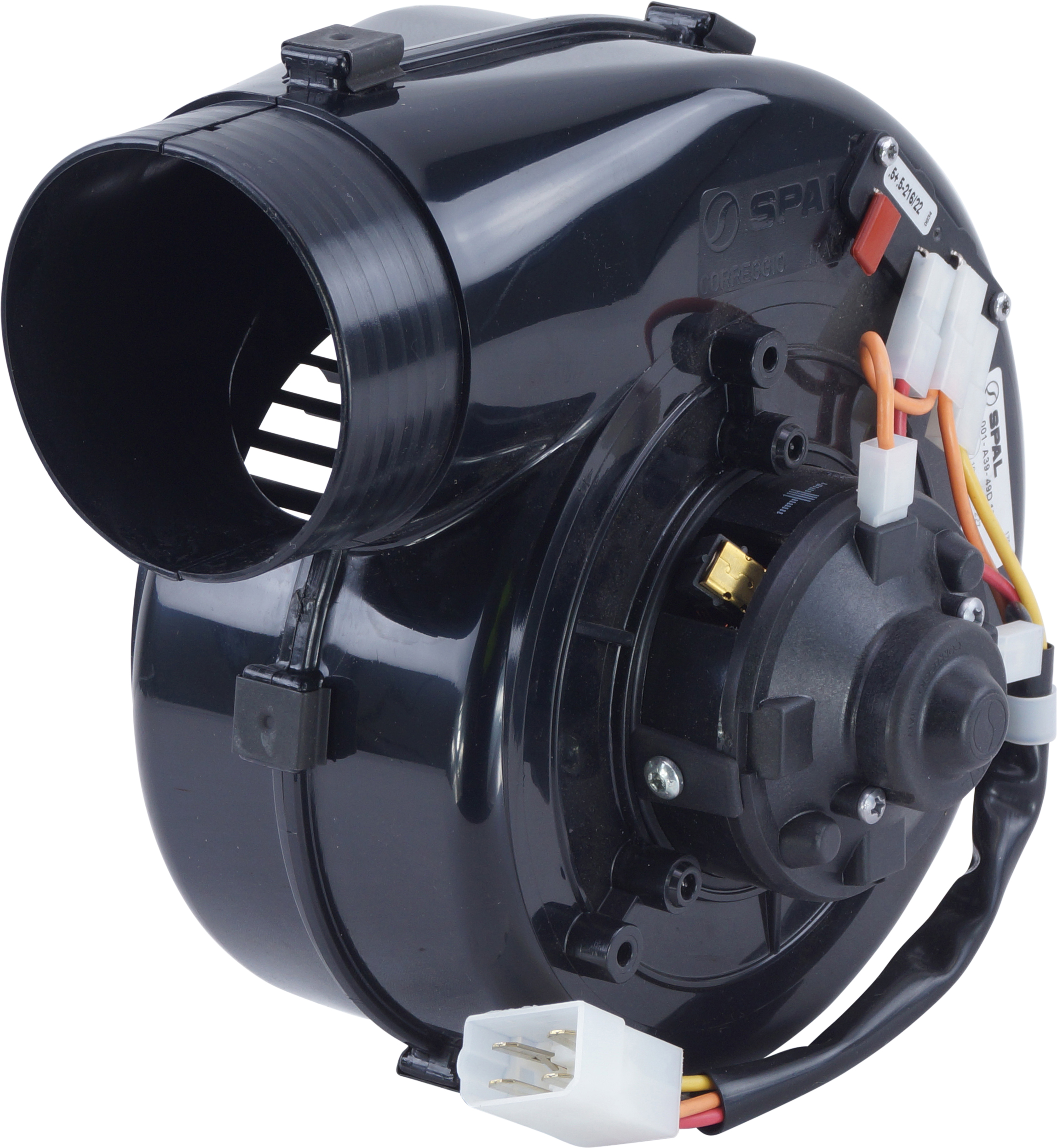 EVAPORATOR BLOWER ASSEMBLY, SINGLE, SPAL, 12V, 3-SPD, UNIVERSAL, PLASTIC CASE, SIDEWINDER