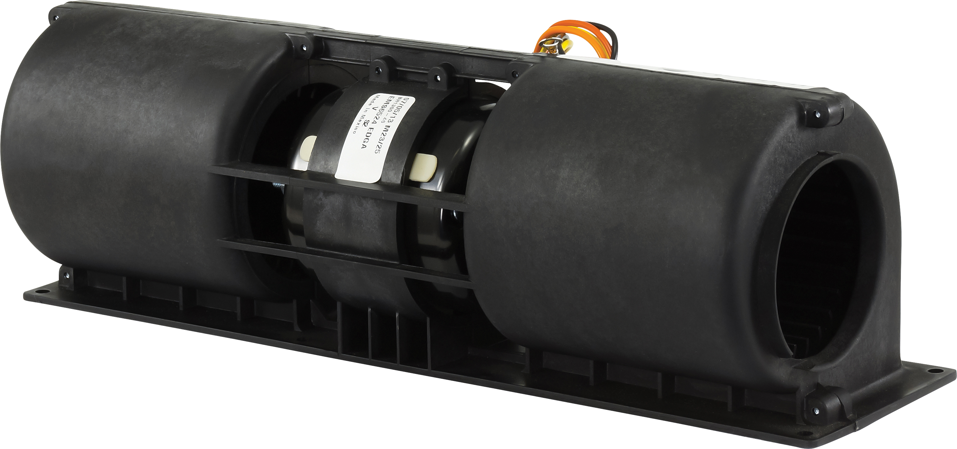 EVAPORATOR BLOWER ASSEMBLY, DUAL, 12V, 355 X 128 X 114MM, 3-SPD, UNIVERSAL, PLASTIC CASE