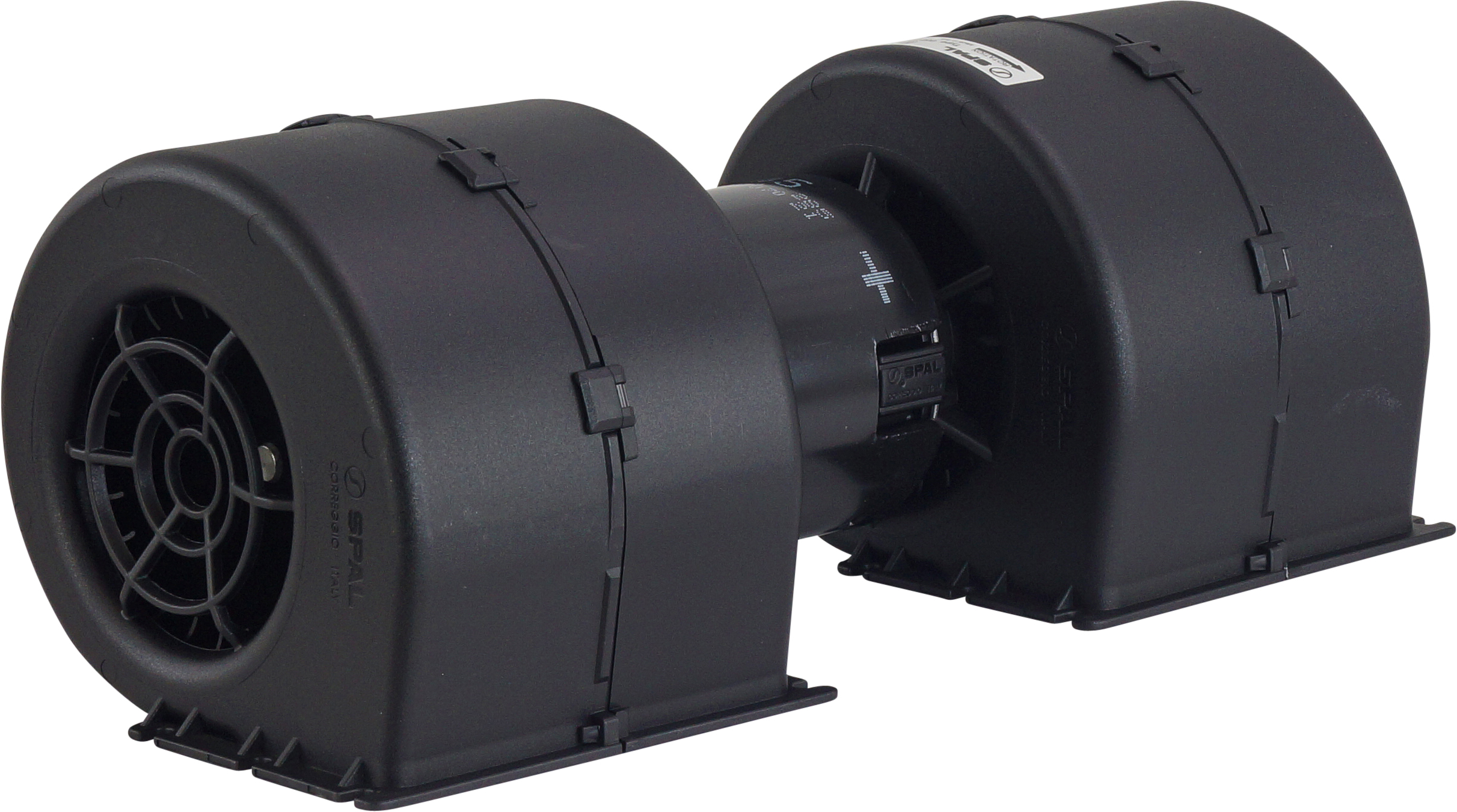 EVAPORATOR BLOWER ASSEMBLY, DUAL, SPAL, 12V 1-SPD SUITS R-6500