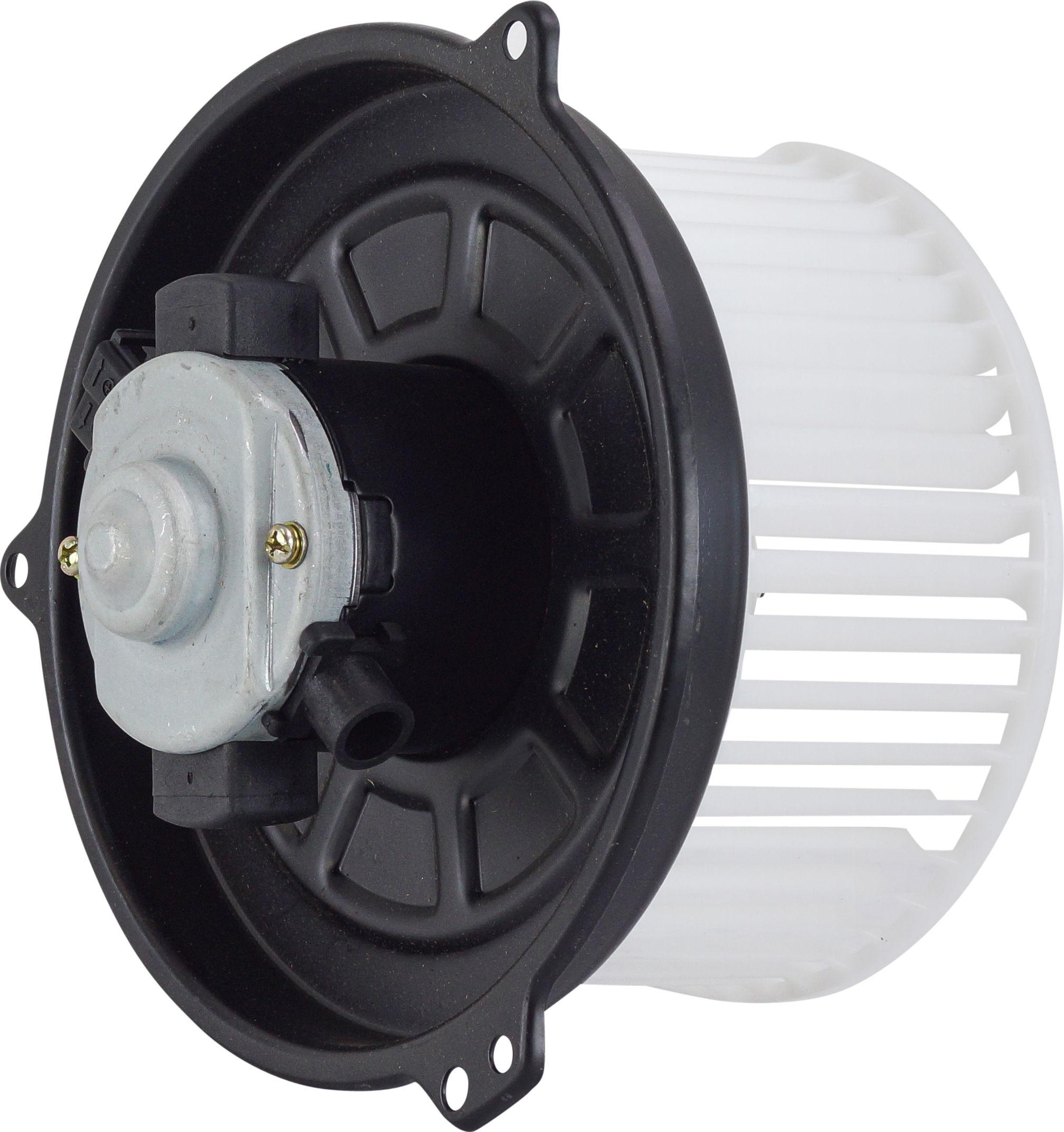EVAPORATOR BLOWER ASSEMBLY, SINGLE, DENSO, 24V, KOMATSU, FLANGE MOUNT, WITH BLOWER WHEEL
