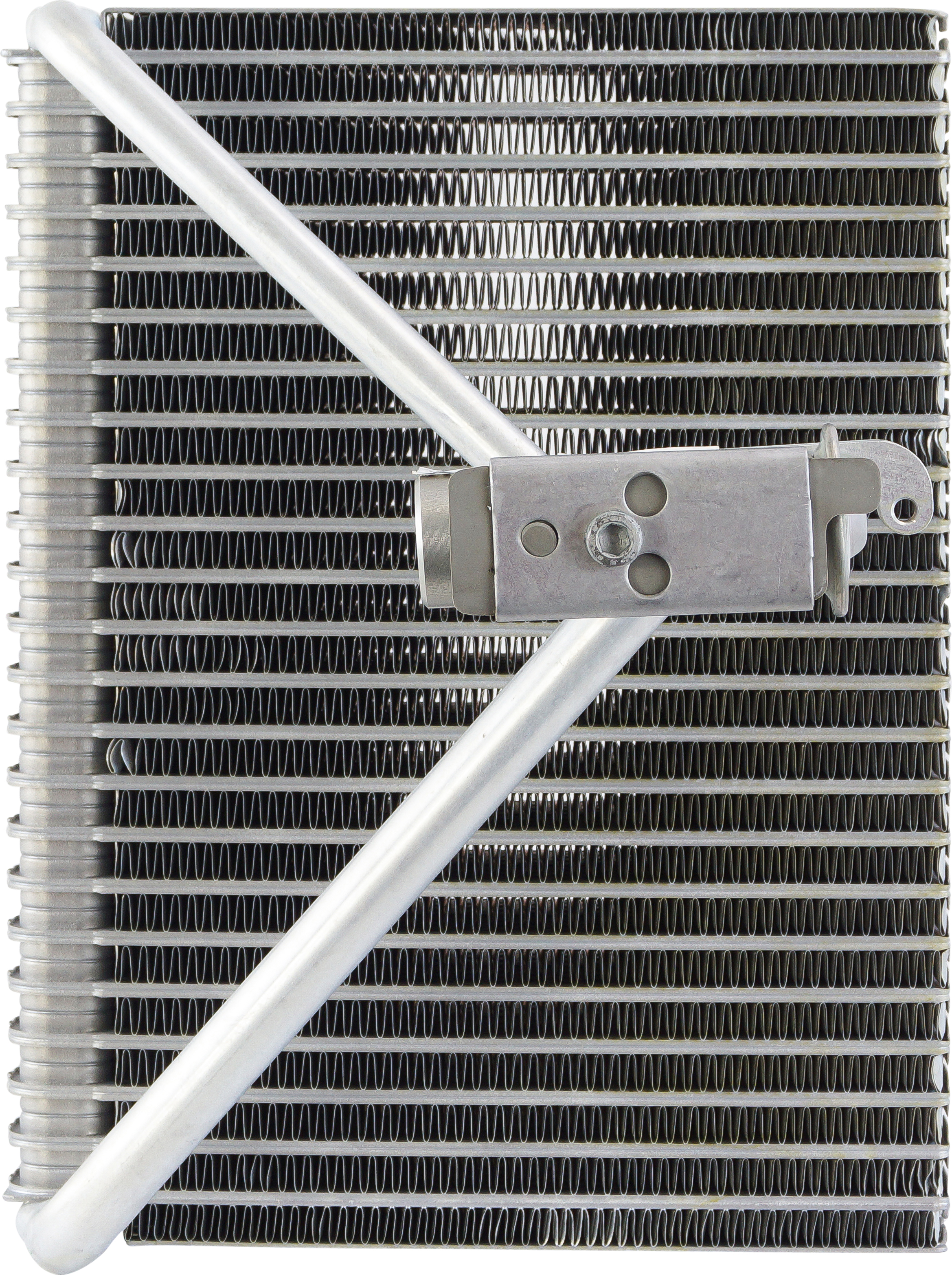 EVAPORATOR, COIL, MACK GRANITE 08, TITAN 11-ON, 265x200x65MM, OE MAHLE, FTGS IN CENTRE, WITH TX VALV