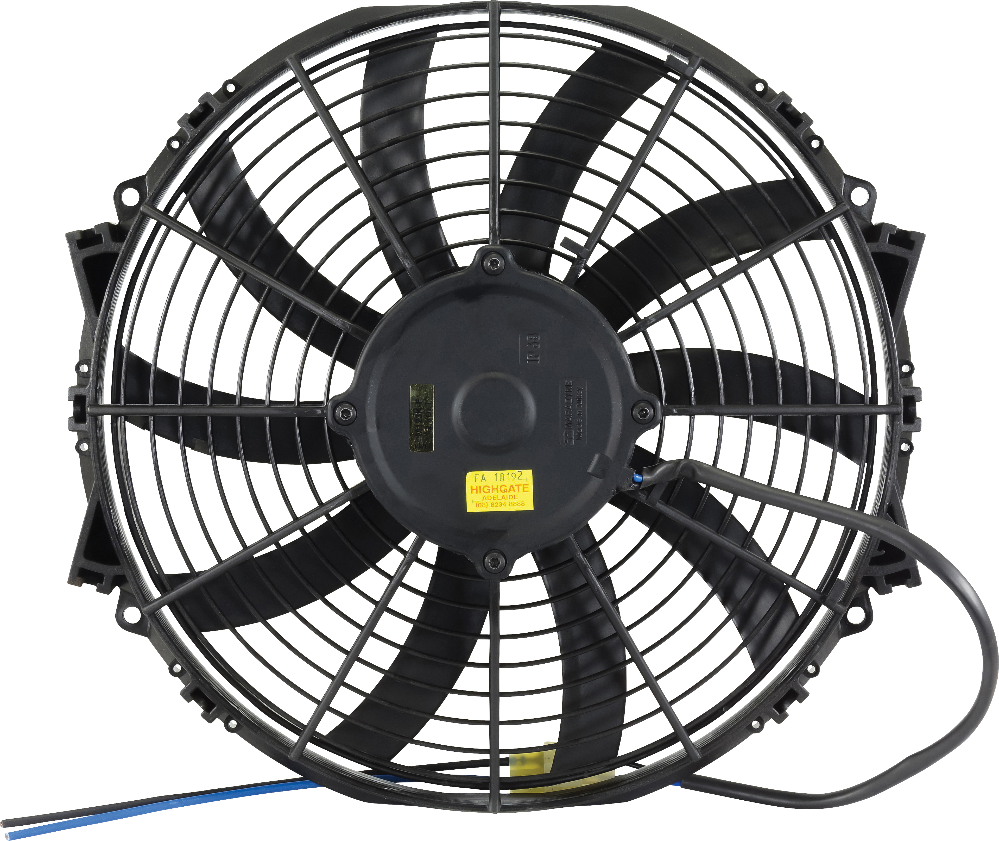 FAN, CONDENSER, MARADYNE, 12V, 300MM (12 INCH), REVERSIBLE, SKEW BLADE, 130W