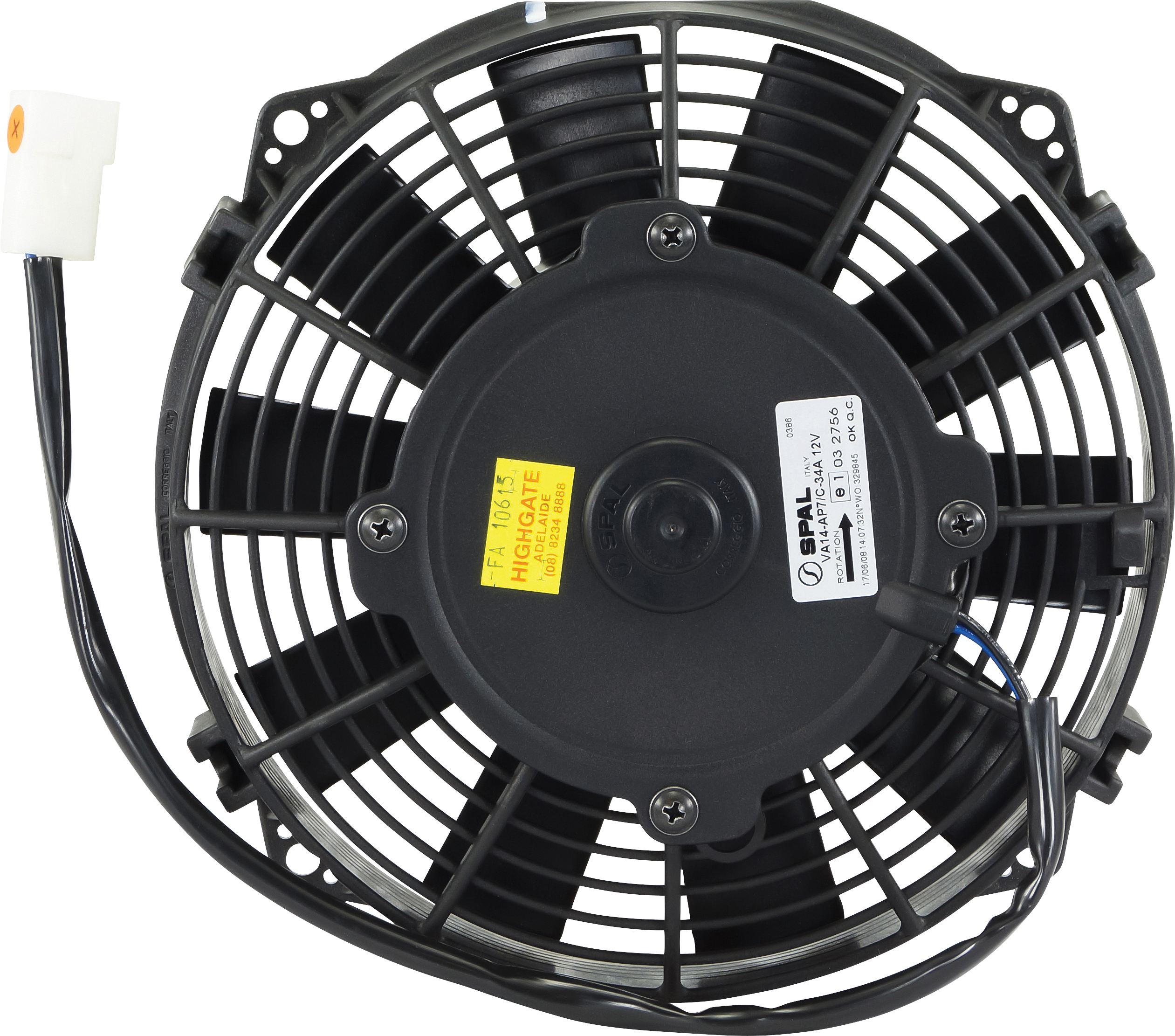 FAN, CONDENSER, SPAL, 12V, 200MM (8 INCH), PULLER, STRAIGHT BLADE, PREMIUM MOTOR