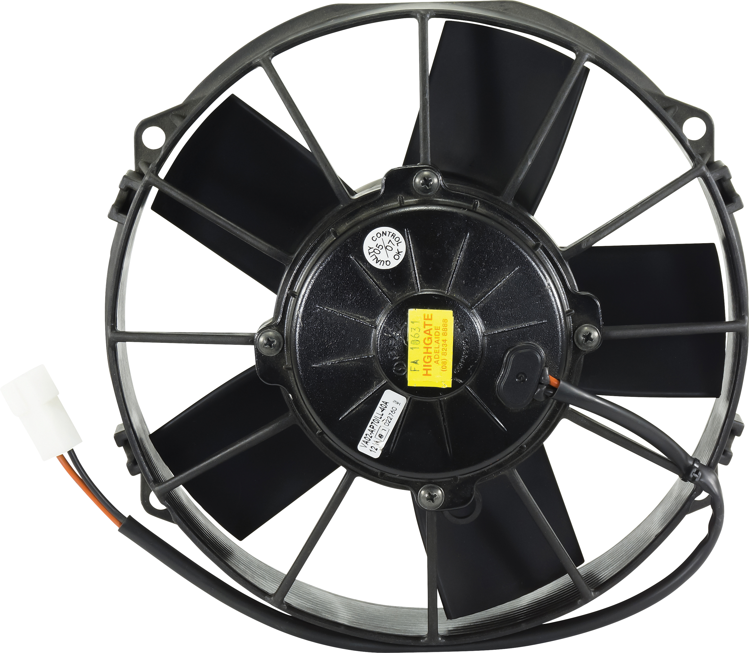 FAN, CONDENSER, SPAL, 12V, 225MM (9 INCH), PULLER, STRAIGHT BLADE, LONG LIFE MOTOR