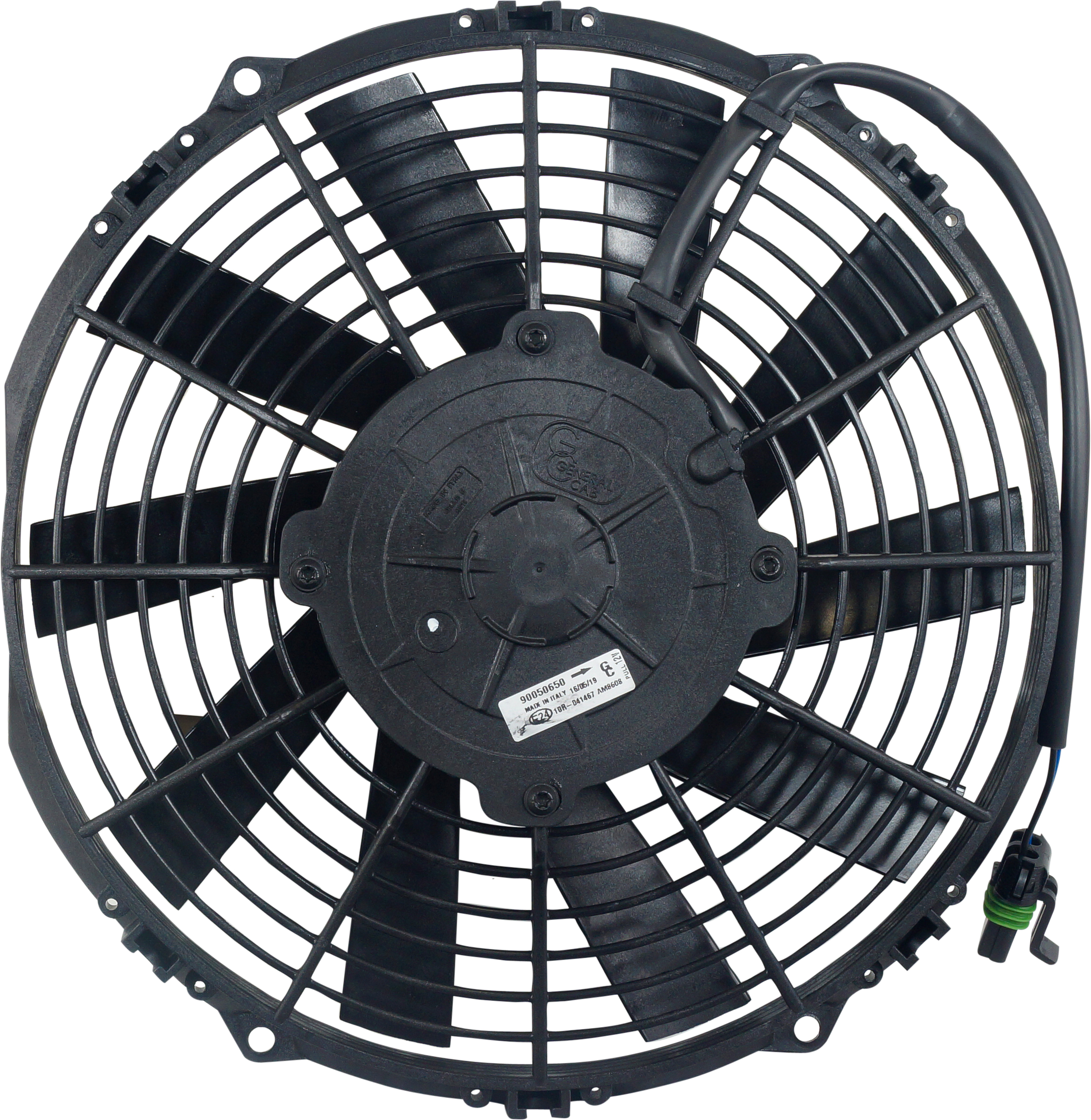 FAN, CONDENSER, GENERAL CAB, 12V 255MM (10 INCH), PULLER, STRAIGHT BLADE, PREMIUM MOTOR