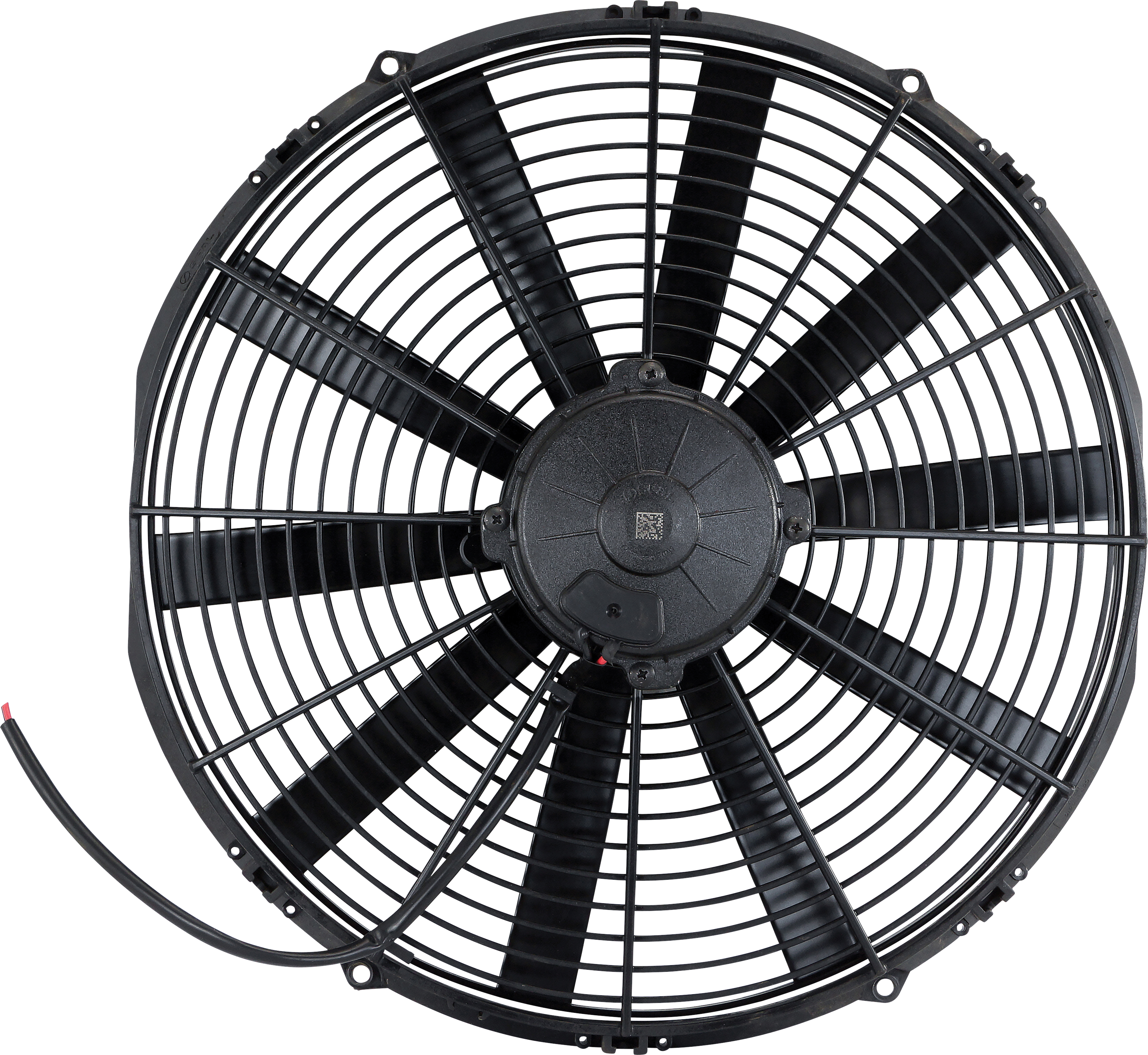 FAN, CONDENSER, SPAL, 12V, 385MM (16 INCH), PULLER, STRAIGHT BLADE, LONG LIFE MOTOR