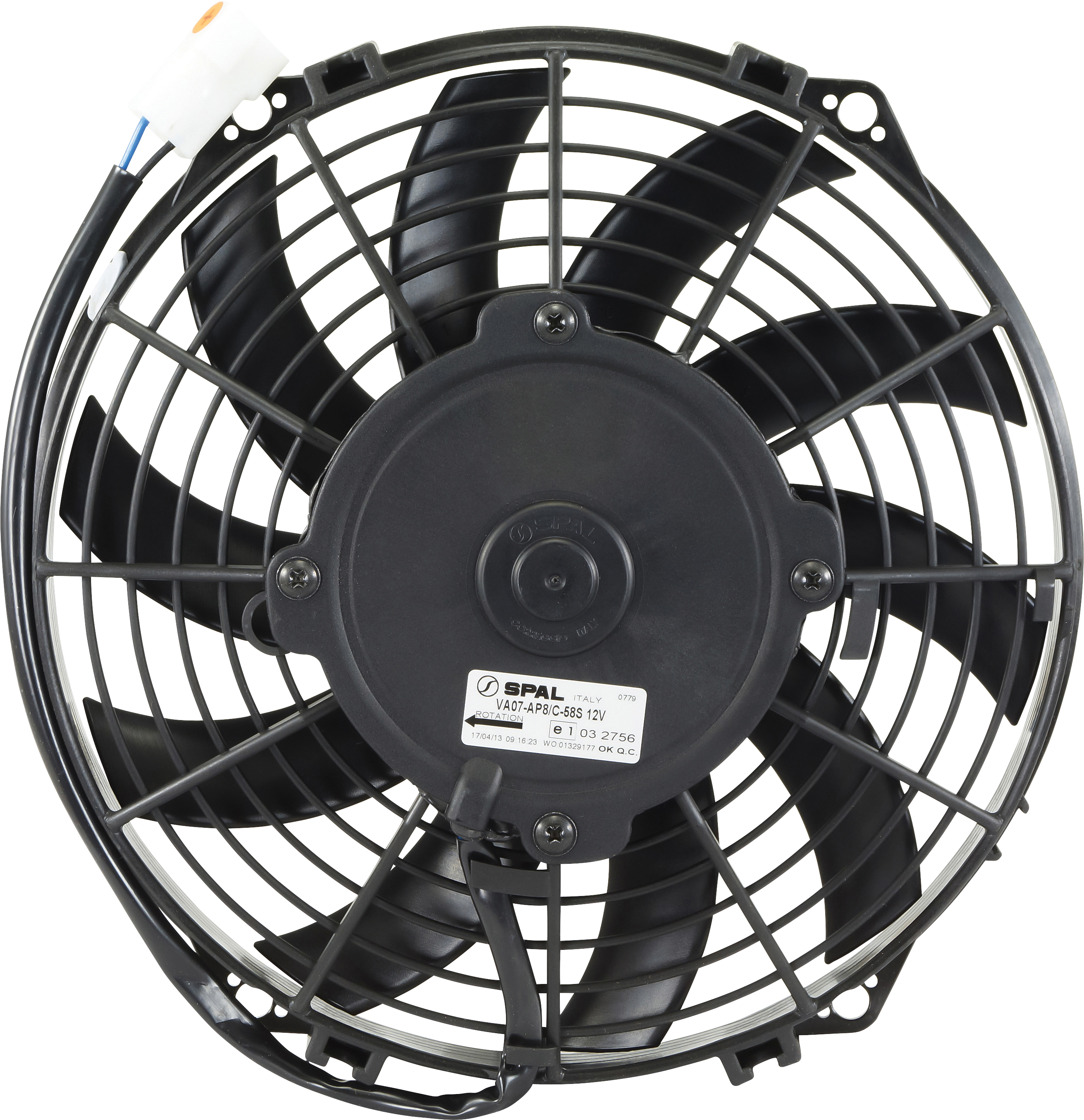 FAN, CONDENSER, SPAL, 12V, 225MM (9 INCH), PULLER, SKEW BLADE, PREMIUM MOTOR