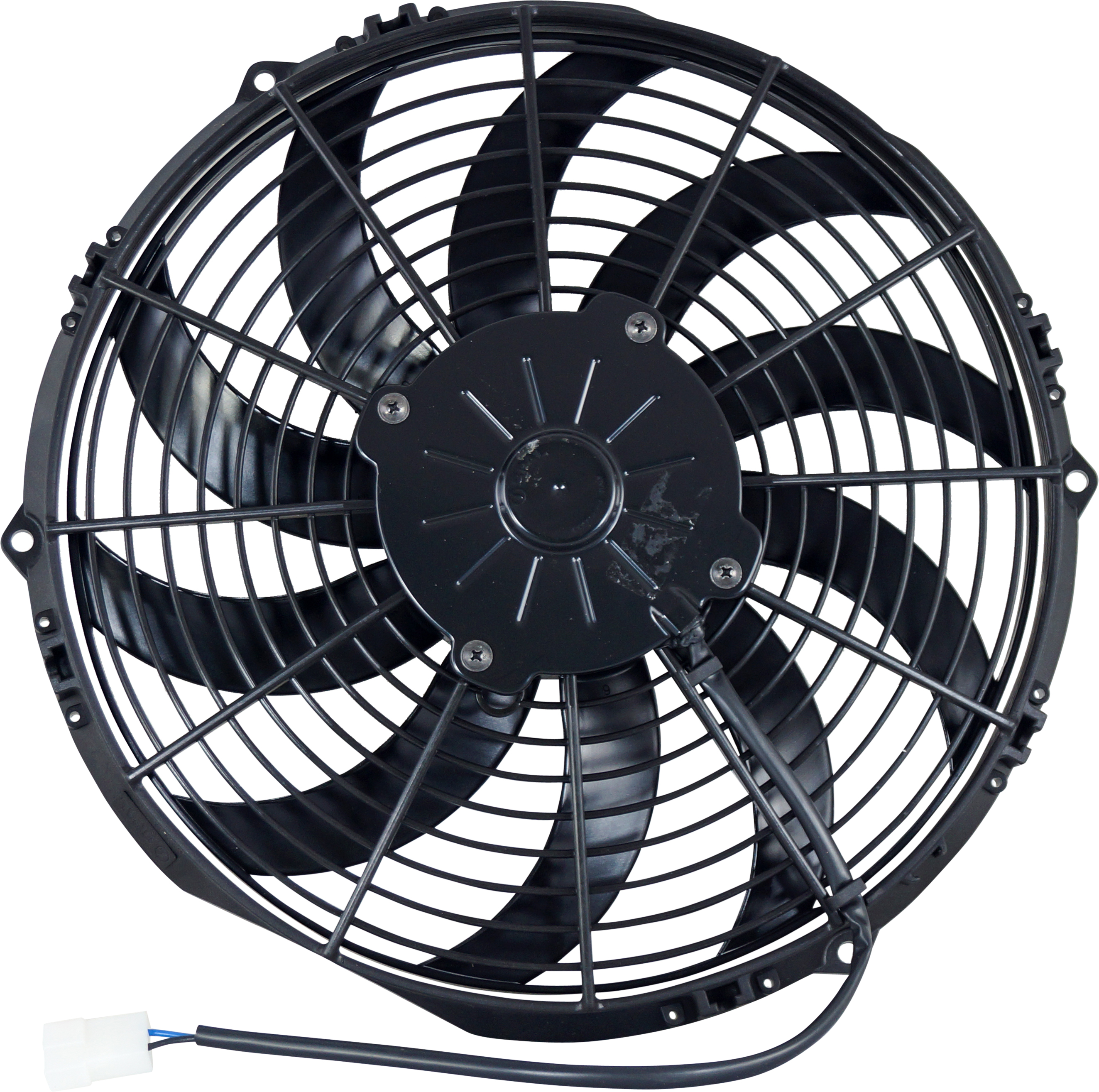 FAN, CONDENSER, SPAL, 12V, 300MM (12 INCH), PULLER, SKEW BLADE, PREMIUM MOTOR