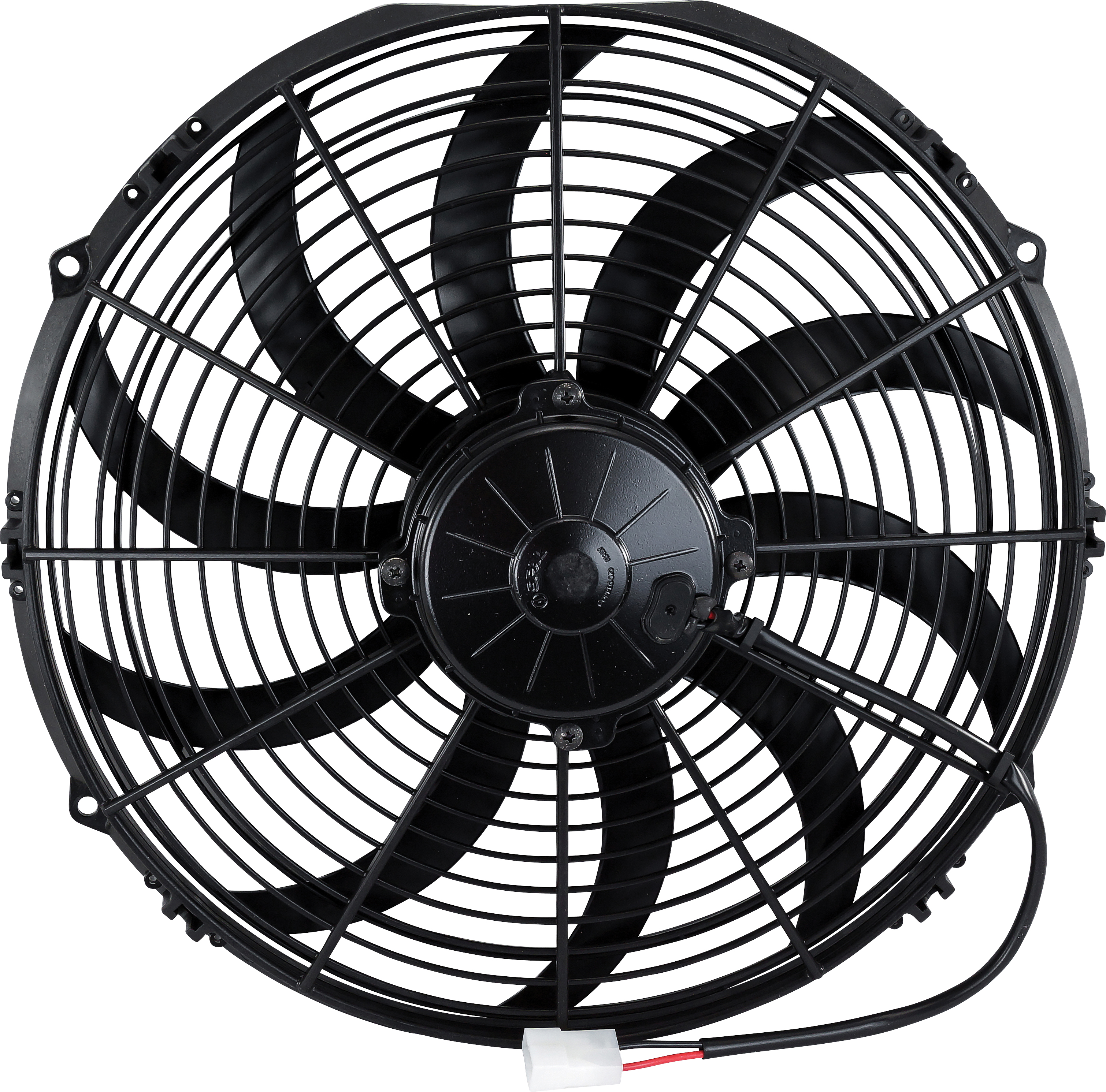 FAN, CONDENSER, SPAL, 12V, 350MM (14 INCH), PULLER, SKEW BLADE, LONG LIFE MOTOR