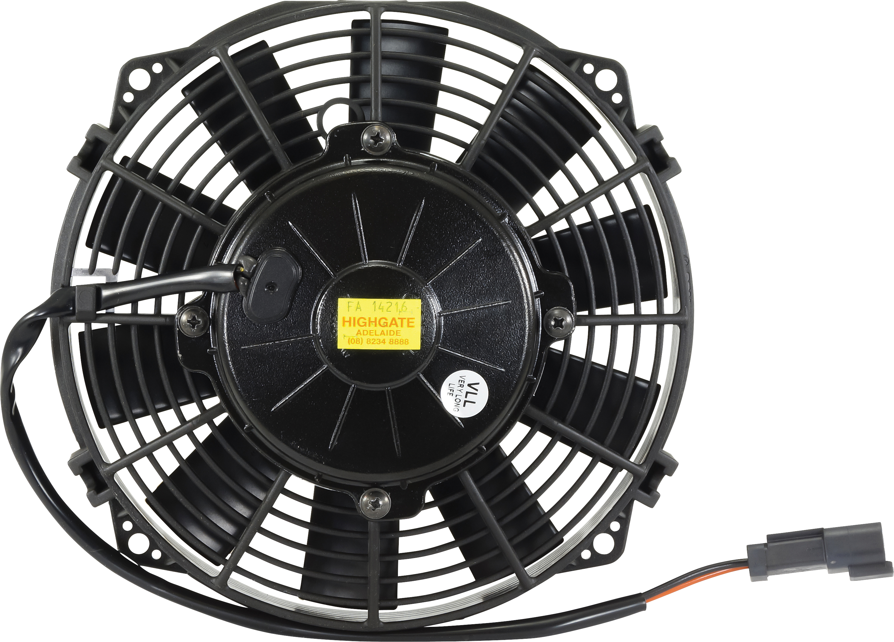 FAN, CONDENSER, SPAL, 24V, 190MM (8 INCH), PUSHER, STRAIGHT BLADE, PREMIUM MOTOR