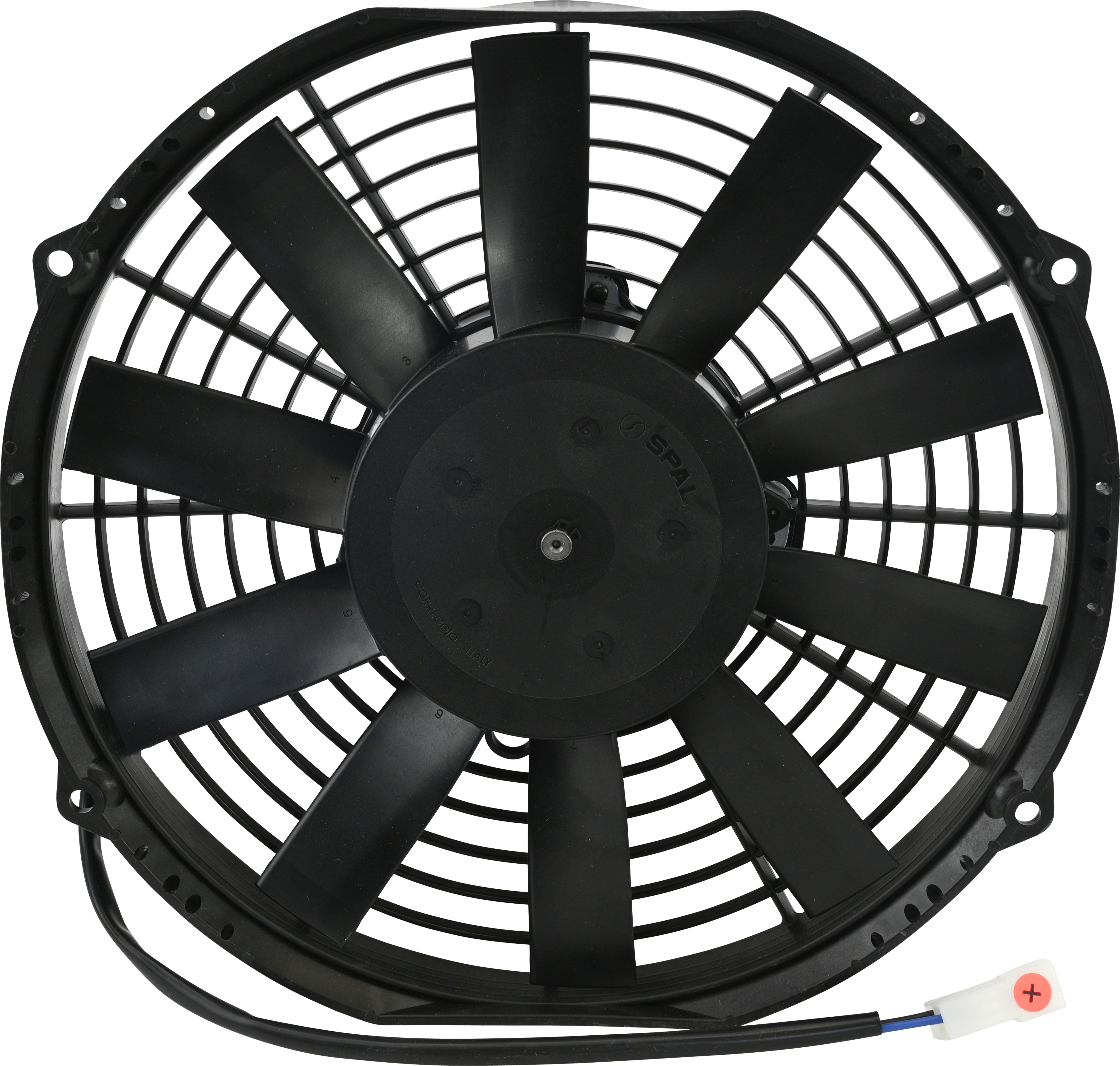 FAN, CONDENSER, SPAL, 24V, 255MM (10 INCH), PUSHER, STRAIGHT BLADE, PREMIUM MOTOR