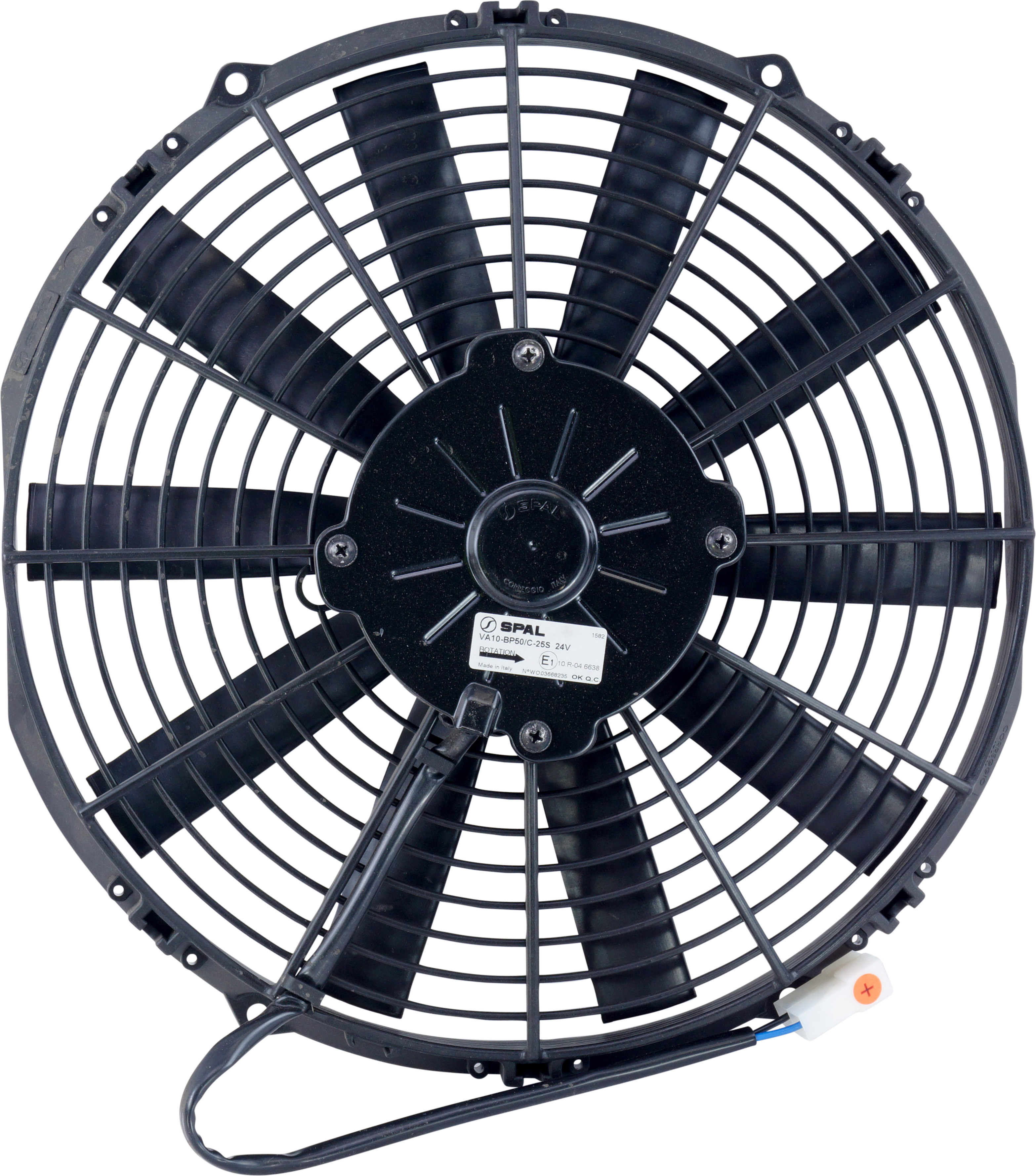 FAN, CONDENSER, SPAL, 24V, 305MM (12 INCH), PUSHER, STRAIGHT BLADE, PREMIUM MOTOR