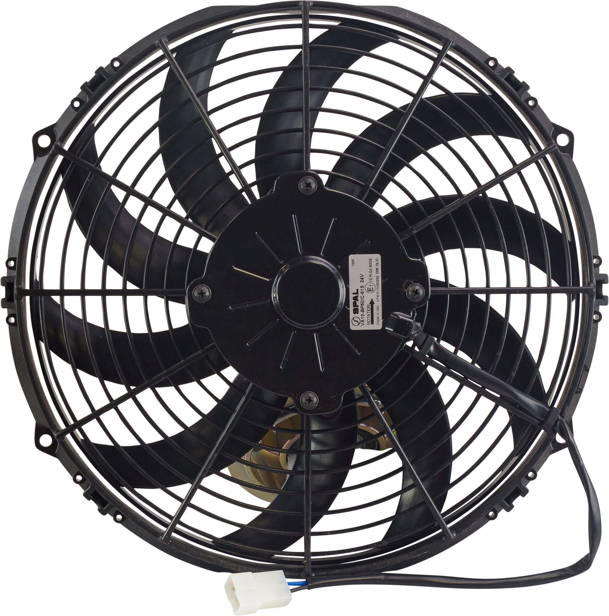 FAN, CONDENSER, SPAL, 24V, 300MM (12 INCH), PUSHER, SKEW BLADE, PREMIUM MOTOR