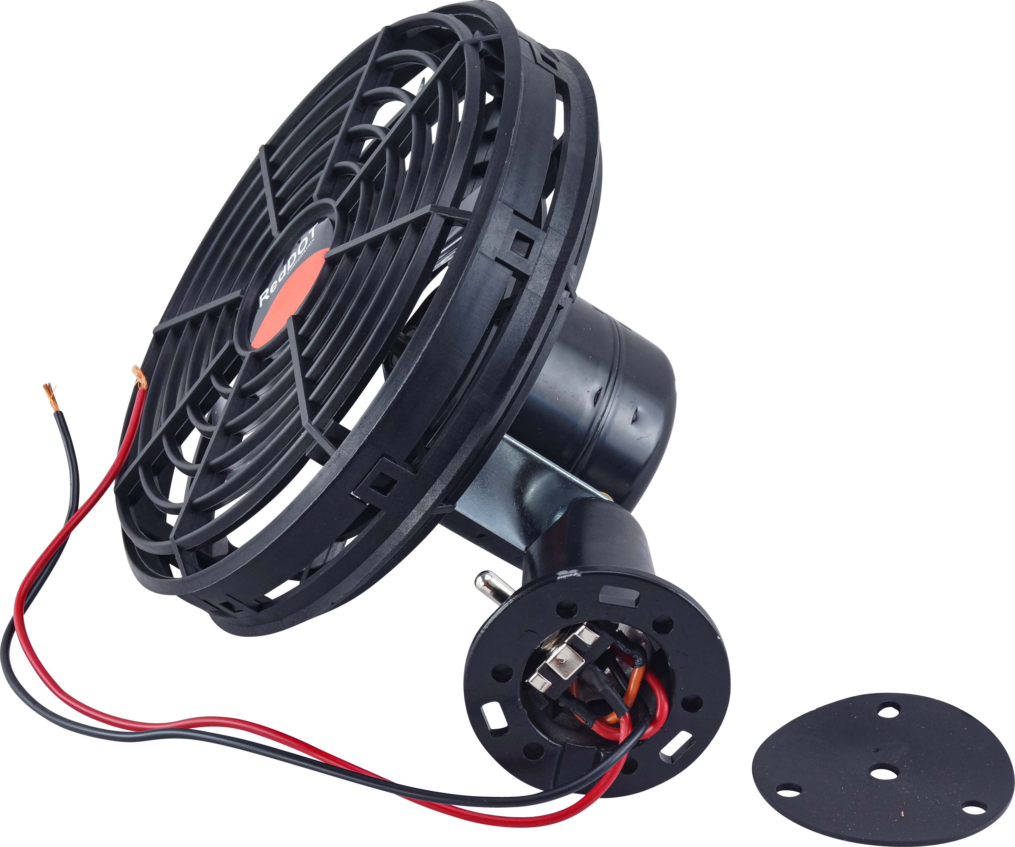 FAN, CABIN, RED DOT, 12V, 2-SPD, DASH MOUNTED, UNIVERSAL