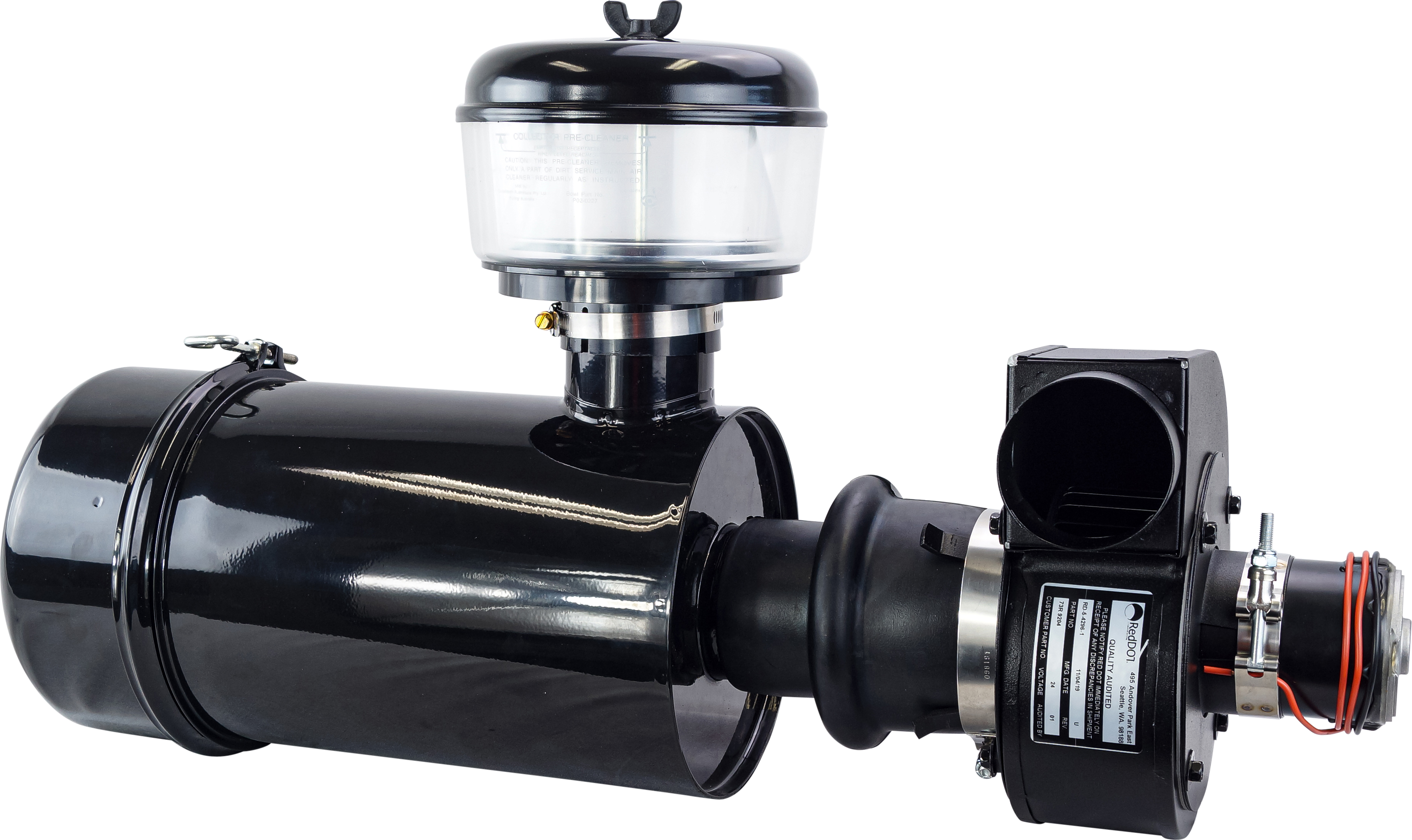 FILTER, ASSEMBLY KIT, 24V, RED DOT FILTER & PRESSURISER, COMPLETE WITH PRE-CLEANER, 1M TUBING
