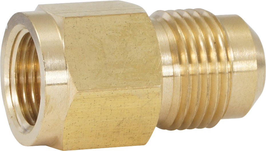 HOSE ADAPTOR, FF-MF, STR, #8-#6, BRASS, ADAPTS #8 FF TO #6 MF