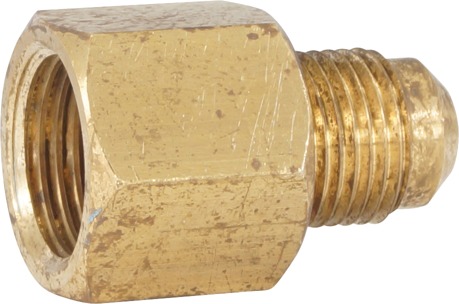 HOSE ADAPTOR, FF-MF, STR, #6-#8, BRASS, ADAPTS #6 FF TO #8 MF