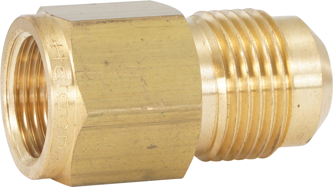HOSE ADAPTOR, FF-MF, STR, #8-#10, BRASS, ADAPTS #8 FF TO #10 MF
