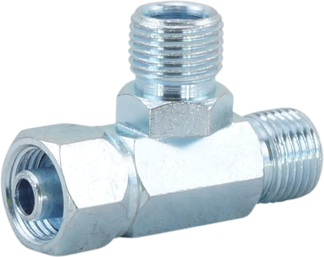 HOSE ADAPTOR, FOR-MIO-MIO, TEE, #6-#6-#6, 90 DEGREE TEE (FOR ON END)