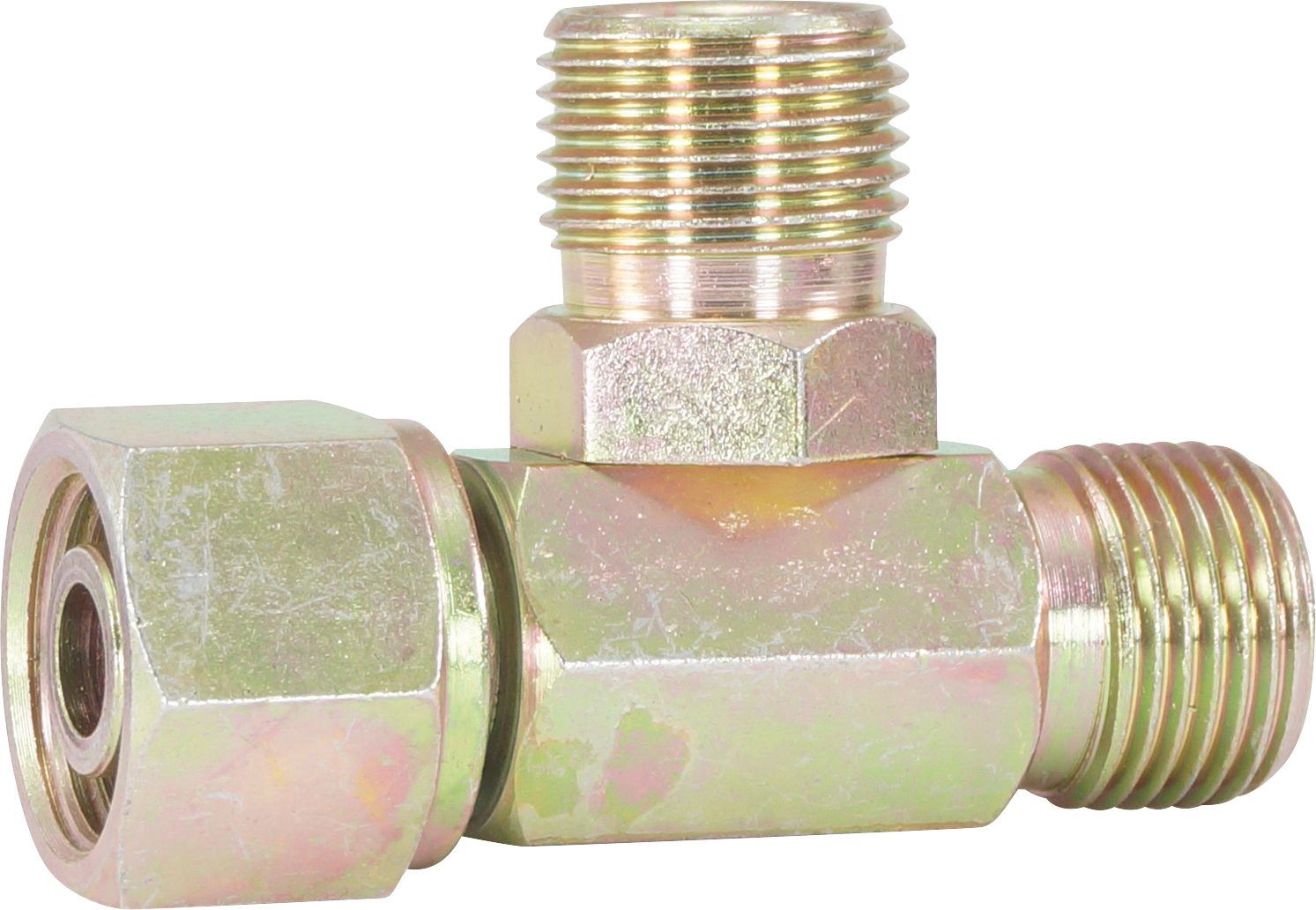 HOSE ADAPTOR, FOR-MIO-MIO, TEE, #8-#8-#8, 90 DEGREE TEE (FOR ON END)