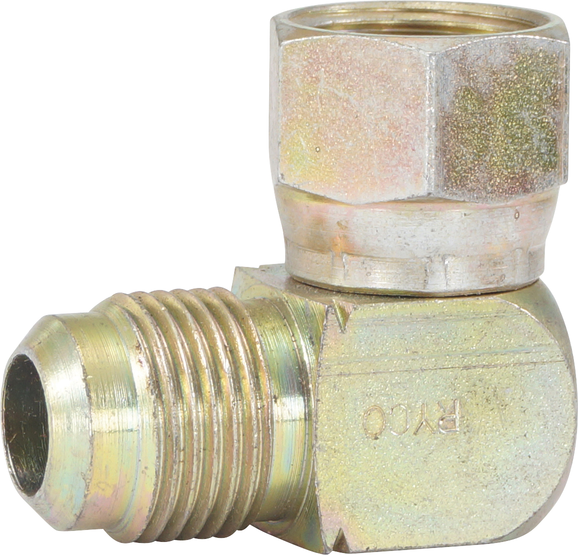 HOSE ADAPTOR, FF-MF, 90 DEG, #10-#10, STEEL, SWIVEL