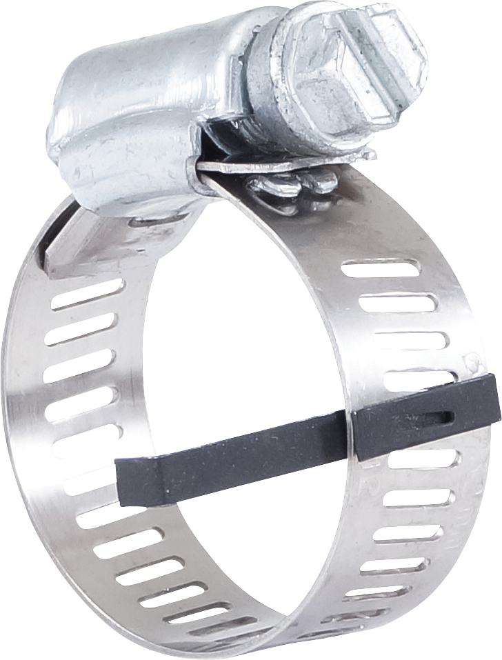 HOSE CLAMP, #10-#12, S/STEEL, WITH DISTANCE CLIP