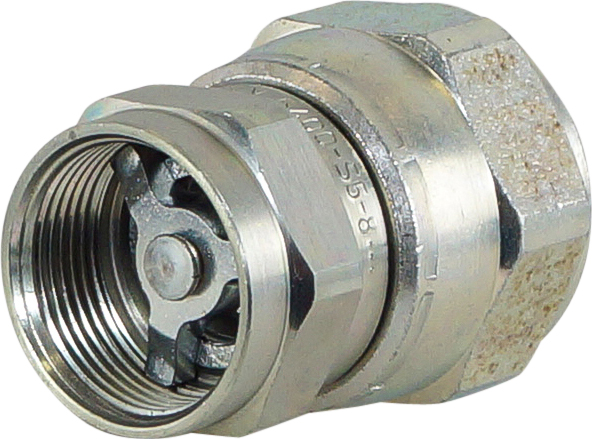 FITTING, EVAPORATOR CONNECTION, #10 FEMALE COUPLER WITH HALF VALVE