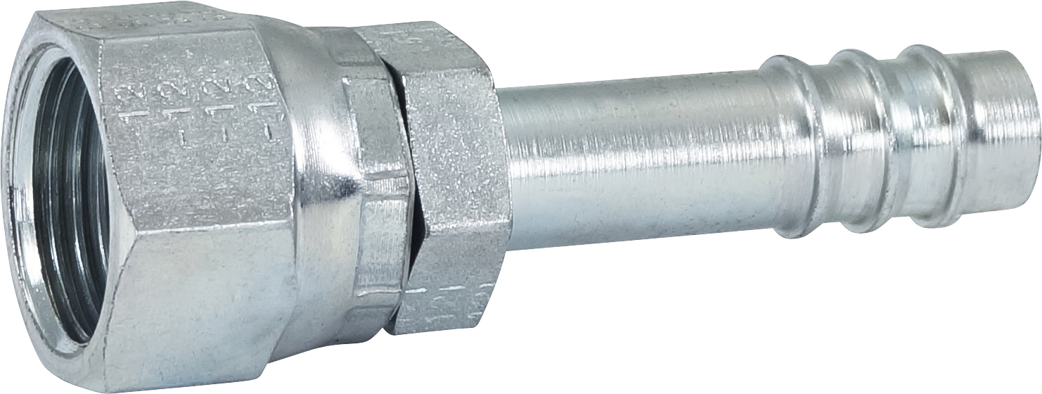 HOSE FITTING, BARB, FF, STR, #8, STEEL