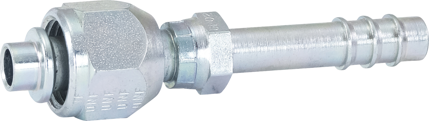HOSE FITTING, BARB, FOR, STR, #6, STEEL