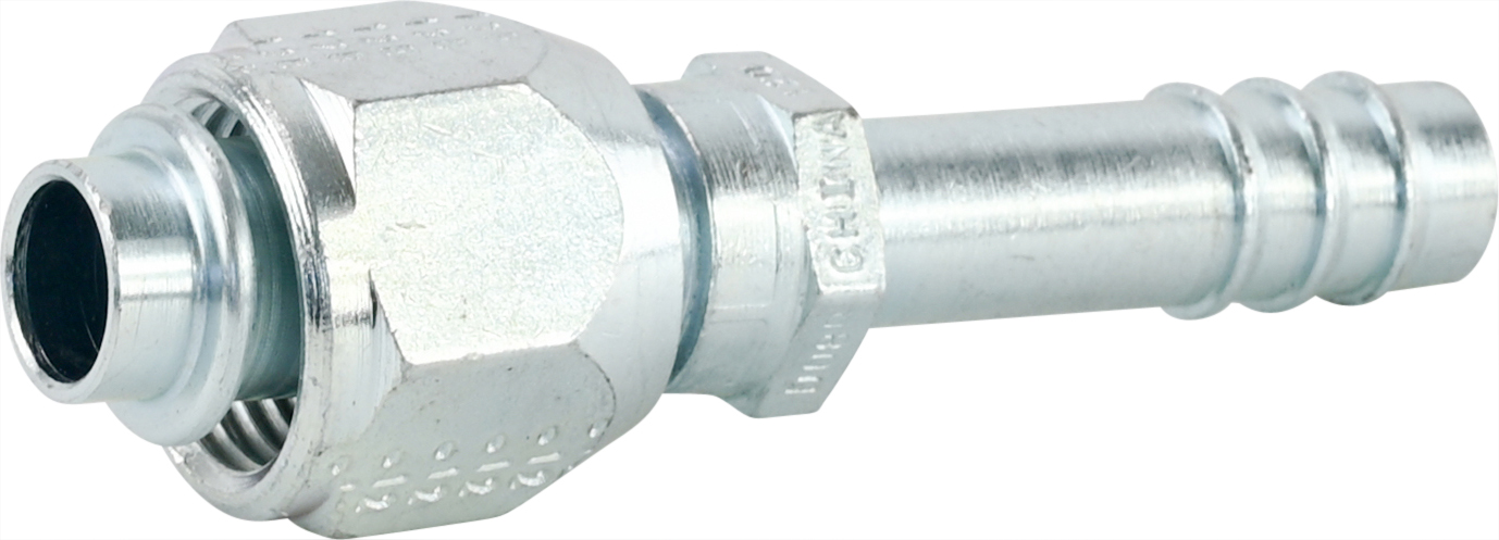 HOSE FITTING, BARB, FOR, STR, #8, STEEL