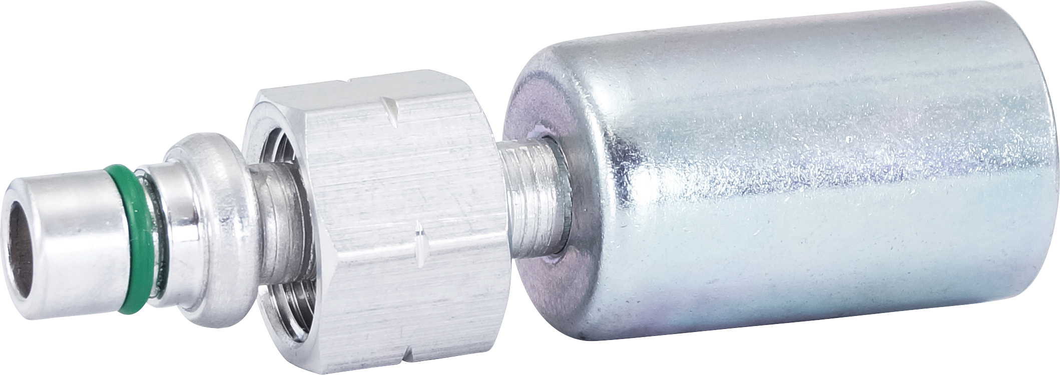HOSE FITTING, BEADLOCK, FCO, STR, #6, ALUMINIUM, STANDARD, CAPTIVE O-RING