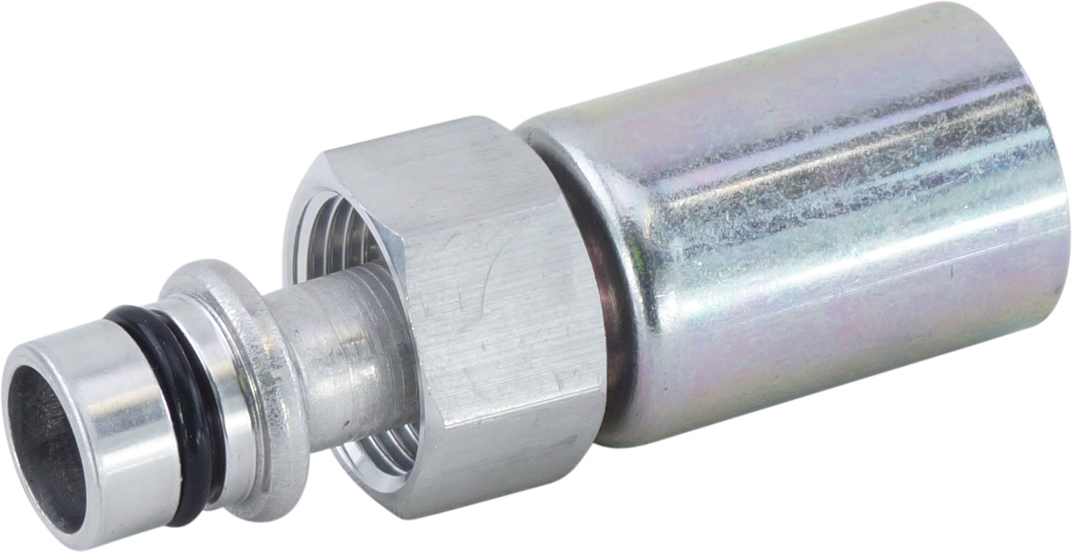 HOSE FITTING, BEADLOCK, FCO, STR, #8, ALUMINIUM, STANDARD, CAPTIVE O-RING