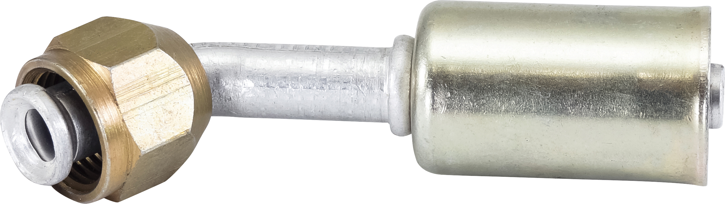 HOSE FITTING, BEADLOCK, FF, 45 DEG, #6, ALUMINIUM, STANDARD