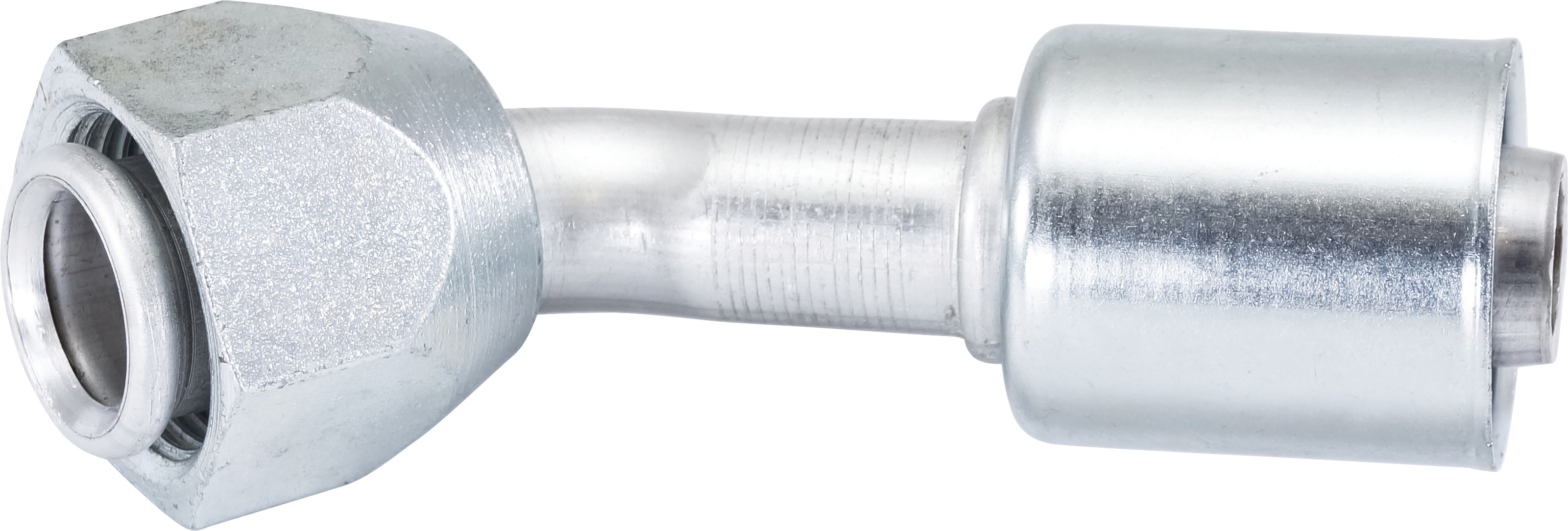HOSE FITTING, BEADLOCK, FF, 45 DEG, #12, ALUMINIUM, STANDARD