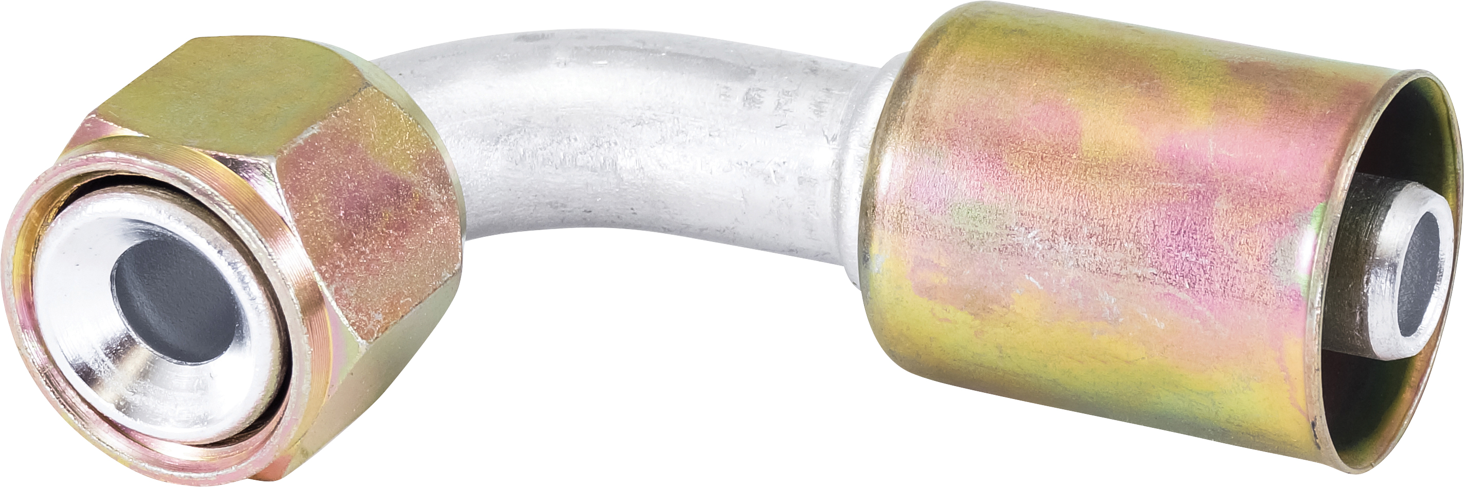 HOSE FITTING, BEADLOCK, FF, 90 DEG, #10, ALUMINIUM, STANDARD