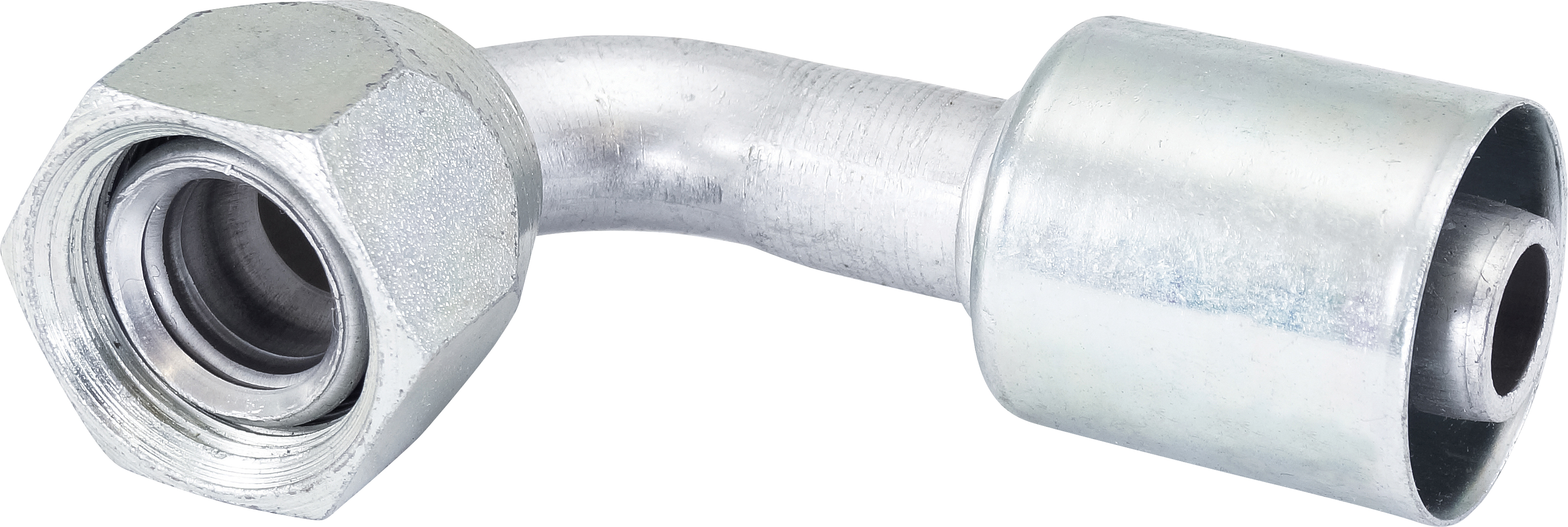 HOSE FITTING, BEADLOCK, FF, 90 DEG, #12, ALUMINIUM, STANDARD