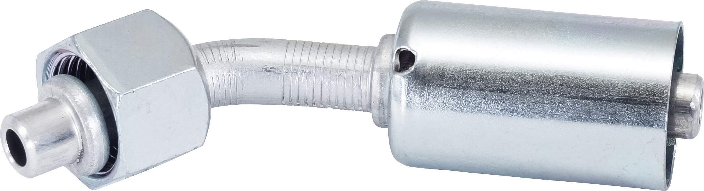 HOSE FITTING, BEADLOCK, FOR, 45 DEG, #6, ALUMINIUM, STANDARD