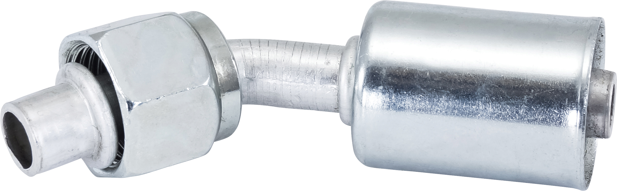 HOSE FITTING, BEADLOCK, FOR, 45 DEG, #8, ALUMINIUM, STANDARD
