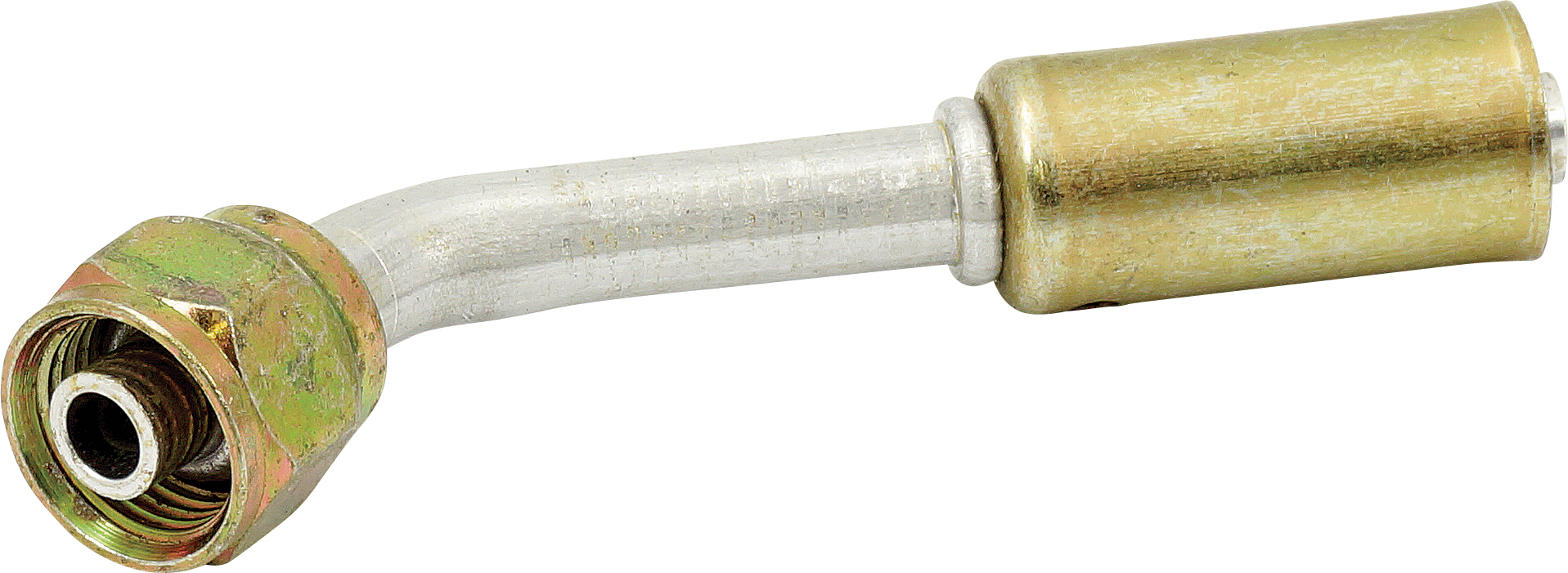 HOSE FITTING, BEADLOCK, FOR, 45 DEG, #6, ALUMINIUM, REDUCED