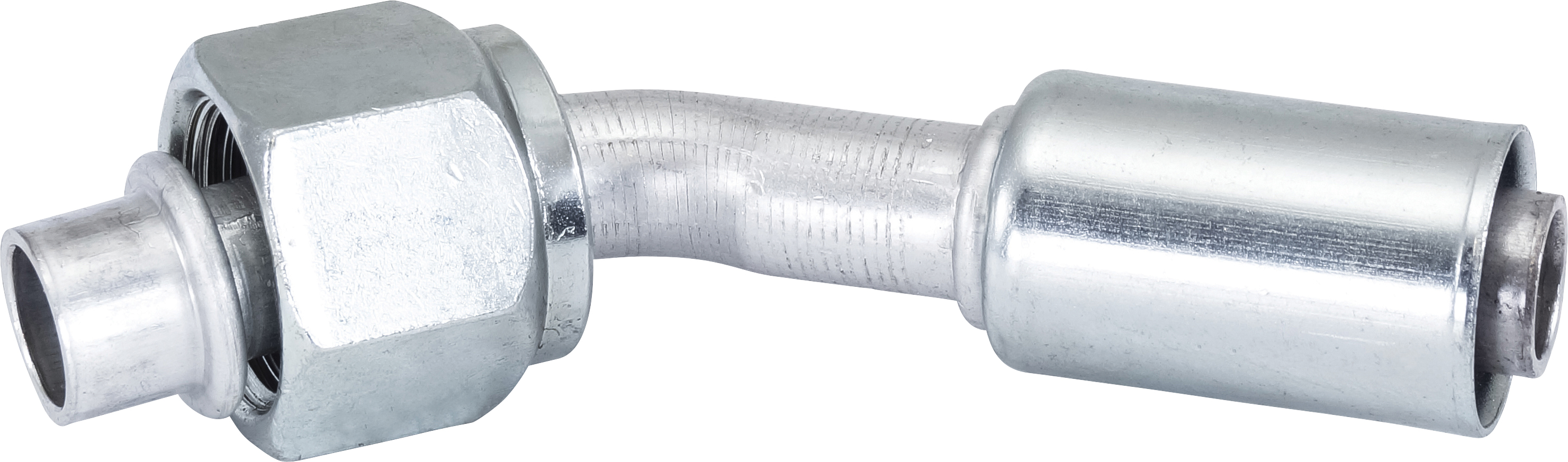 HOSE FITTING, BEADLOCK, FOR, 45 DEG, #10, ALUMINIUM, REDUCED
