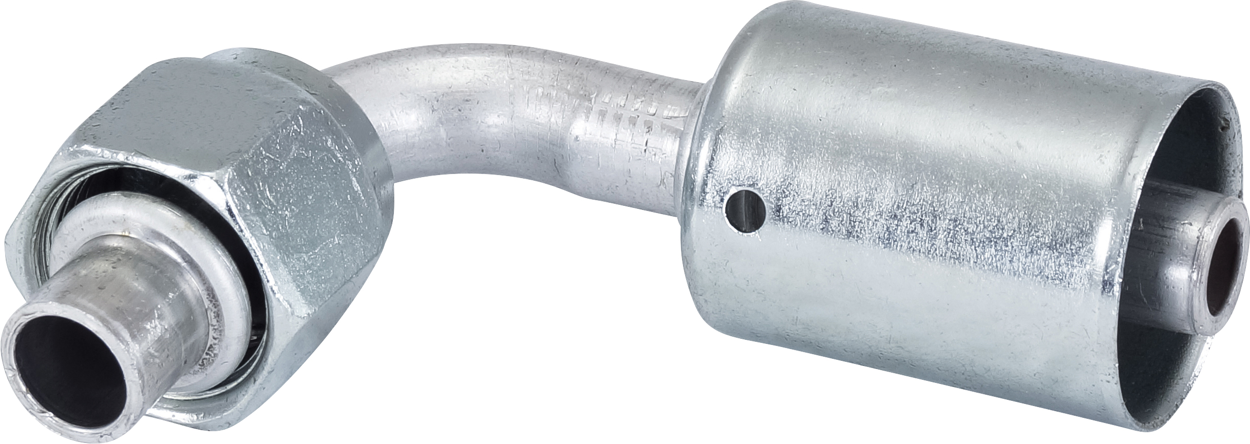 HOSE FITTING, BEADLOCK, FOR, 90 DEG, #8, ALUMINIUM, STANDARD