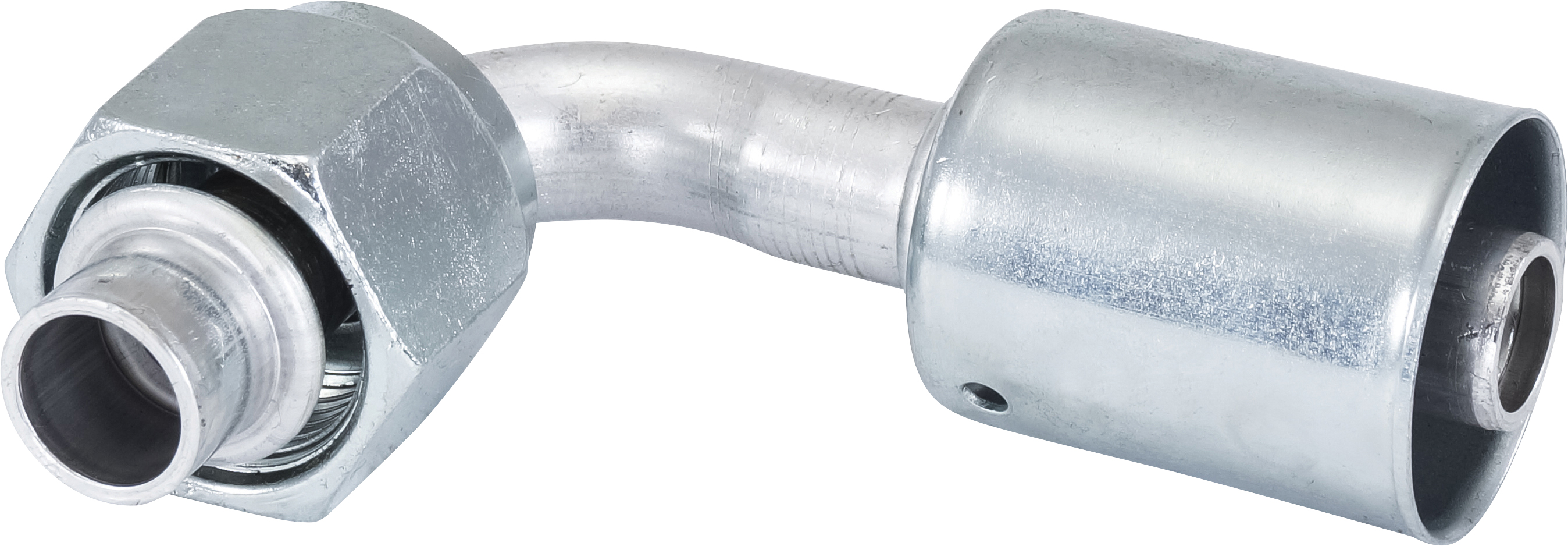 HOSE FITTING, BEADLOCK, FOR, 90 DEG, #10, ALUMINIUM, STANDARD