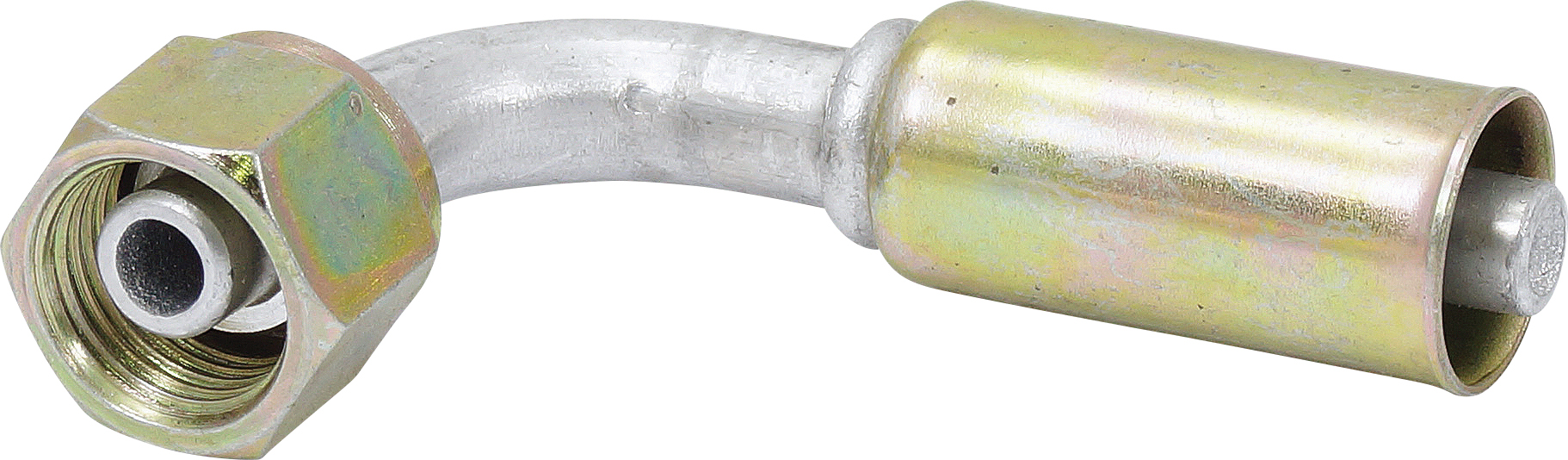 HOSE FITTING, BEADLOCK, FOR, 90 DEG, #6, ALUMINIUM, REDUCED