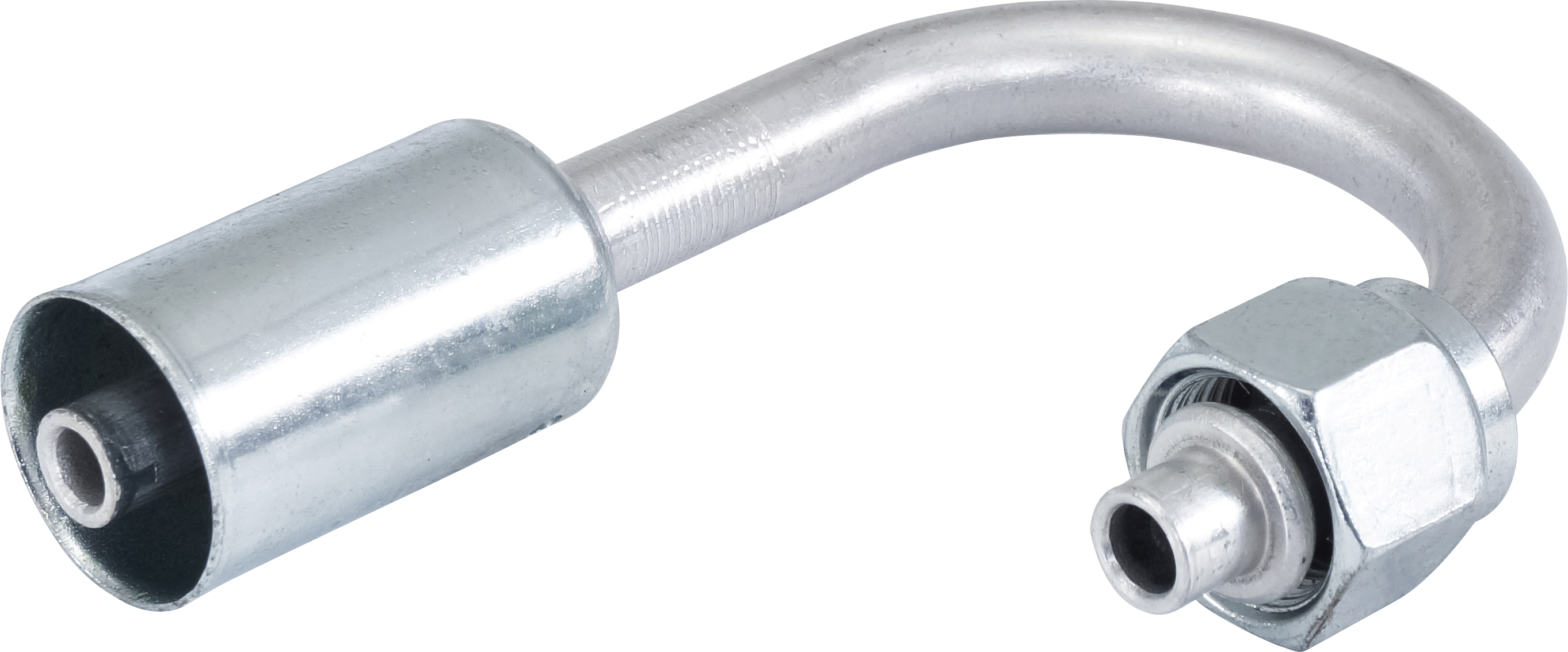 HOSE FITTING, BEADLOCK, FOR, 180 DEG, #6, ALUMINIUM, STANDARD