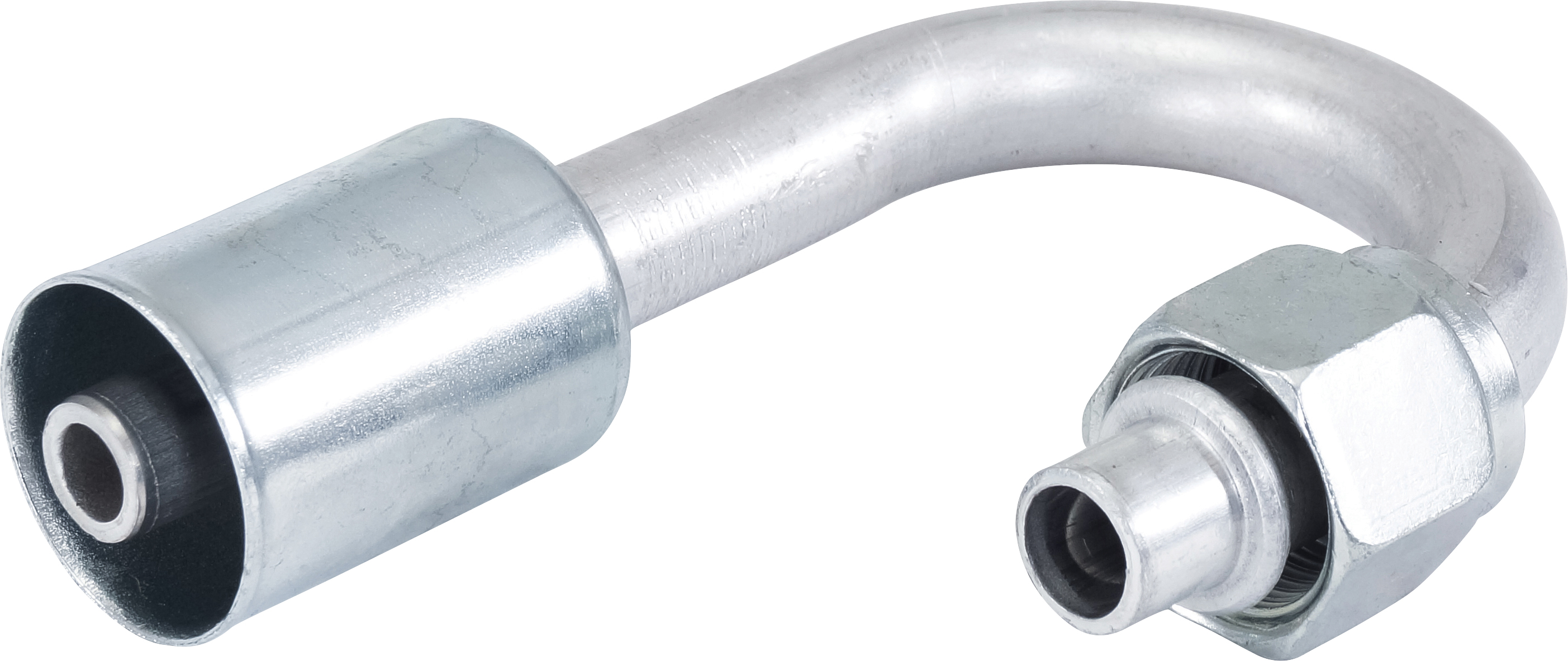 HOSE FITTING, BEADLOCK, FOR, 180 DEG, #8, ALUMINIUM, STANDARD