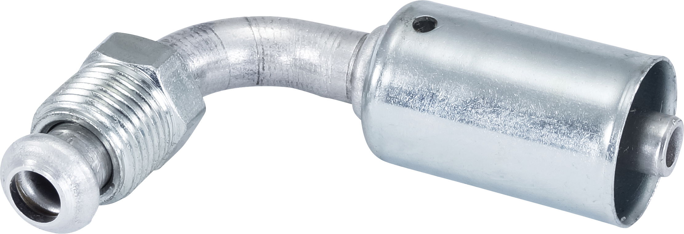 HOSE FITTING, BEADLOCK, MF, 90 DEG, #6, ALUMINIUM, STANDARD